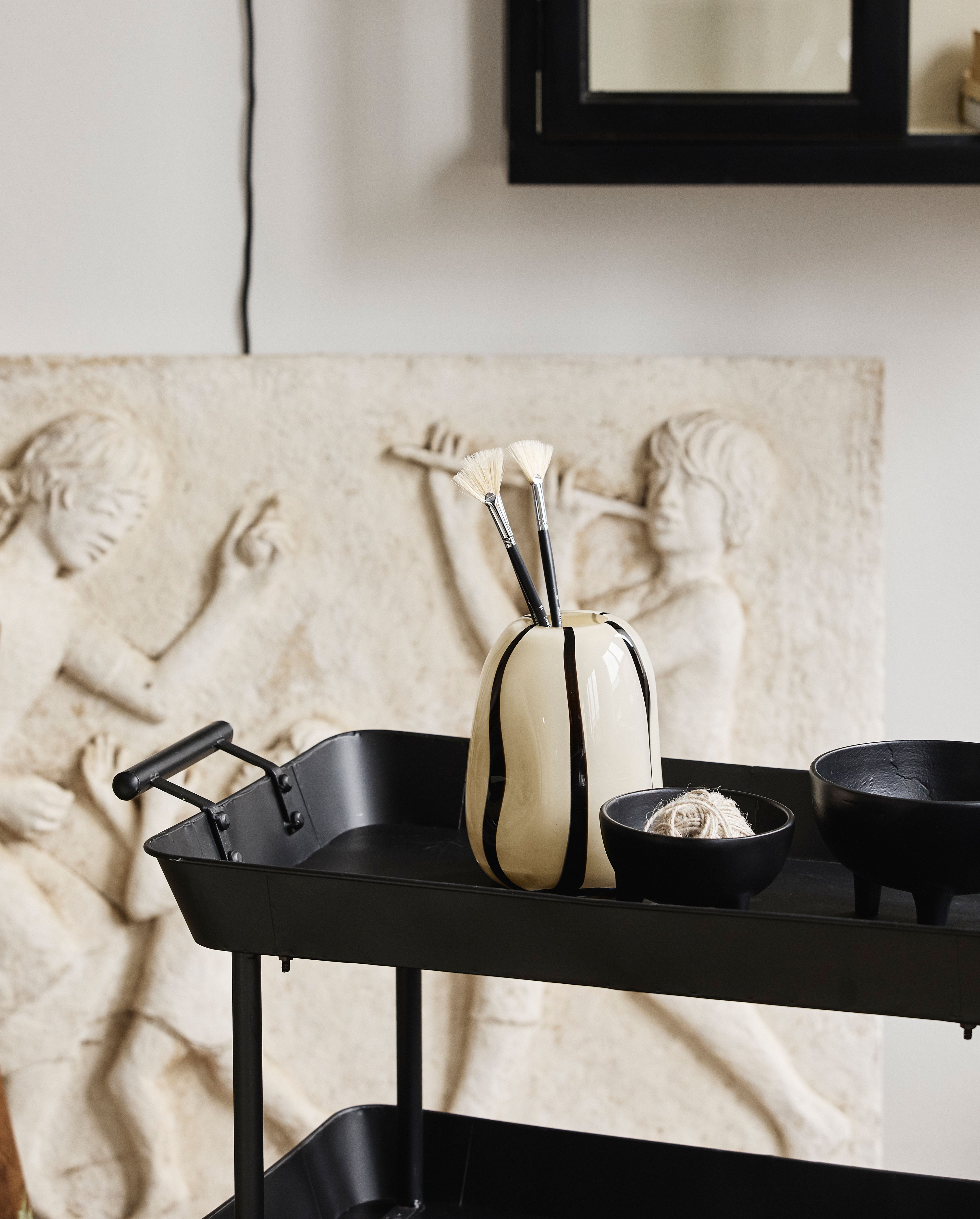 Fulda Iron Trolley On Wheels - Black, Nordal, möbler