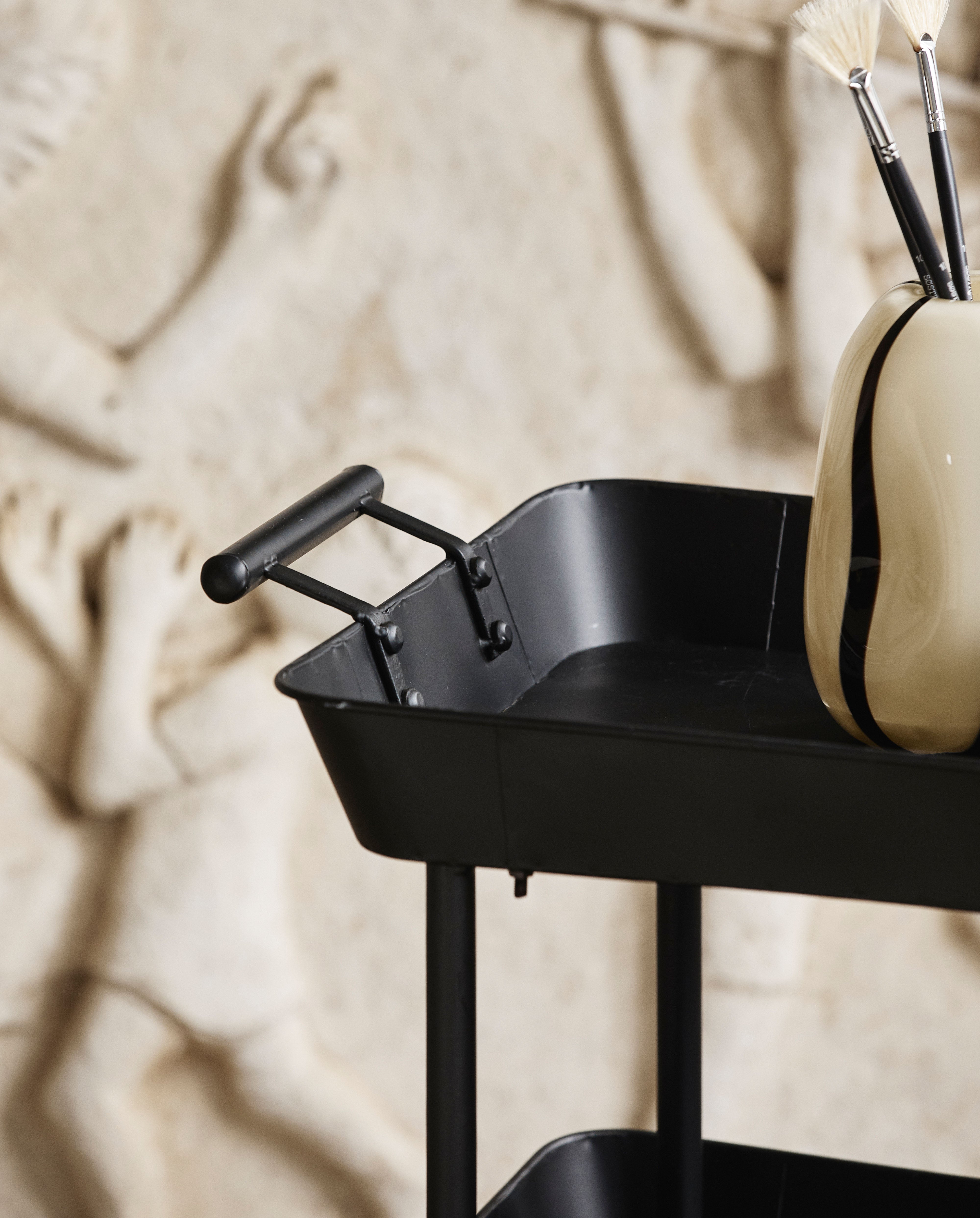 Fulda Iron Trolley On Wheels - Black, Nordal, möbler