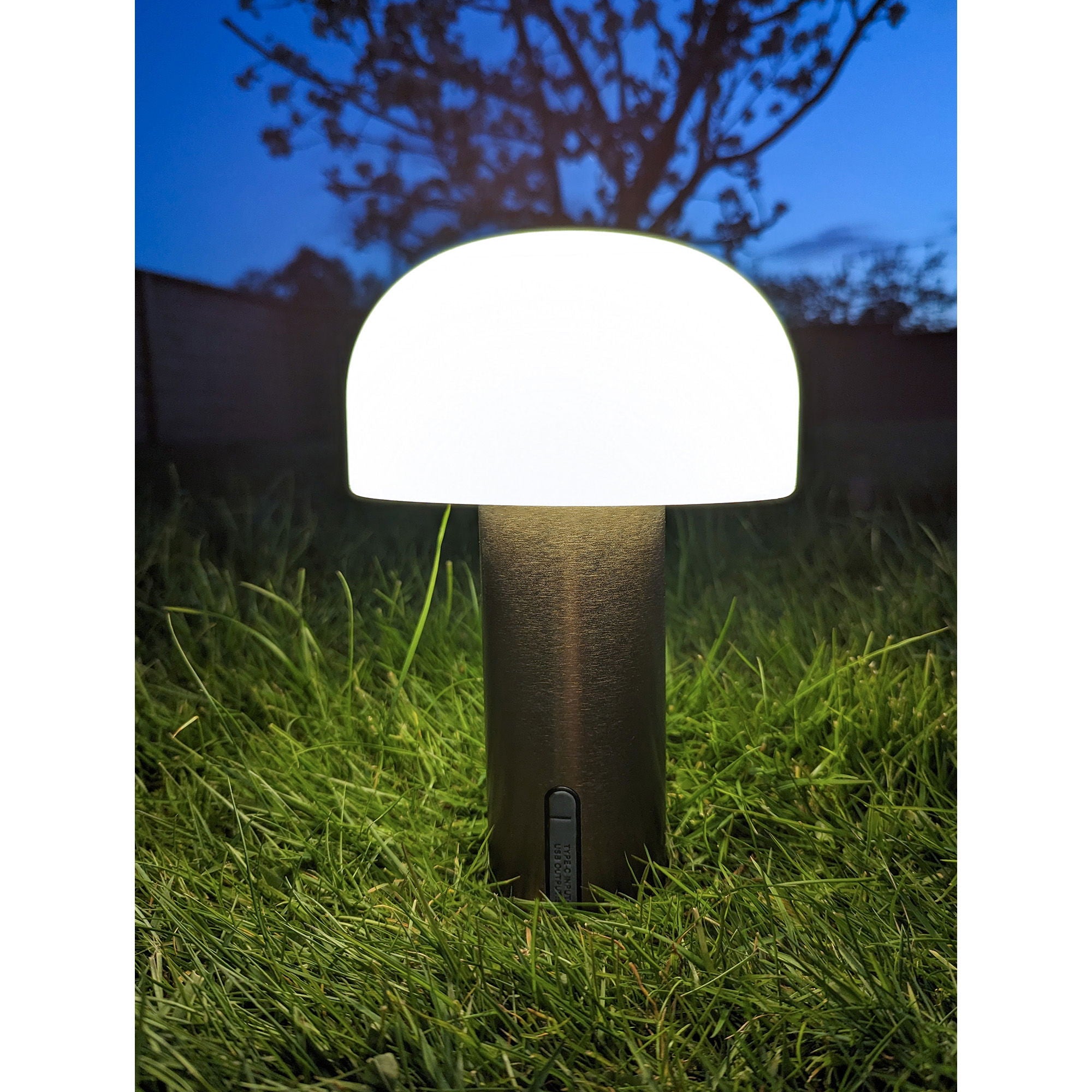SOHAM LED-lampa, vit/koppar