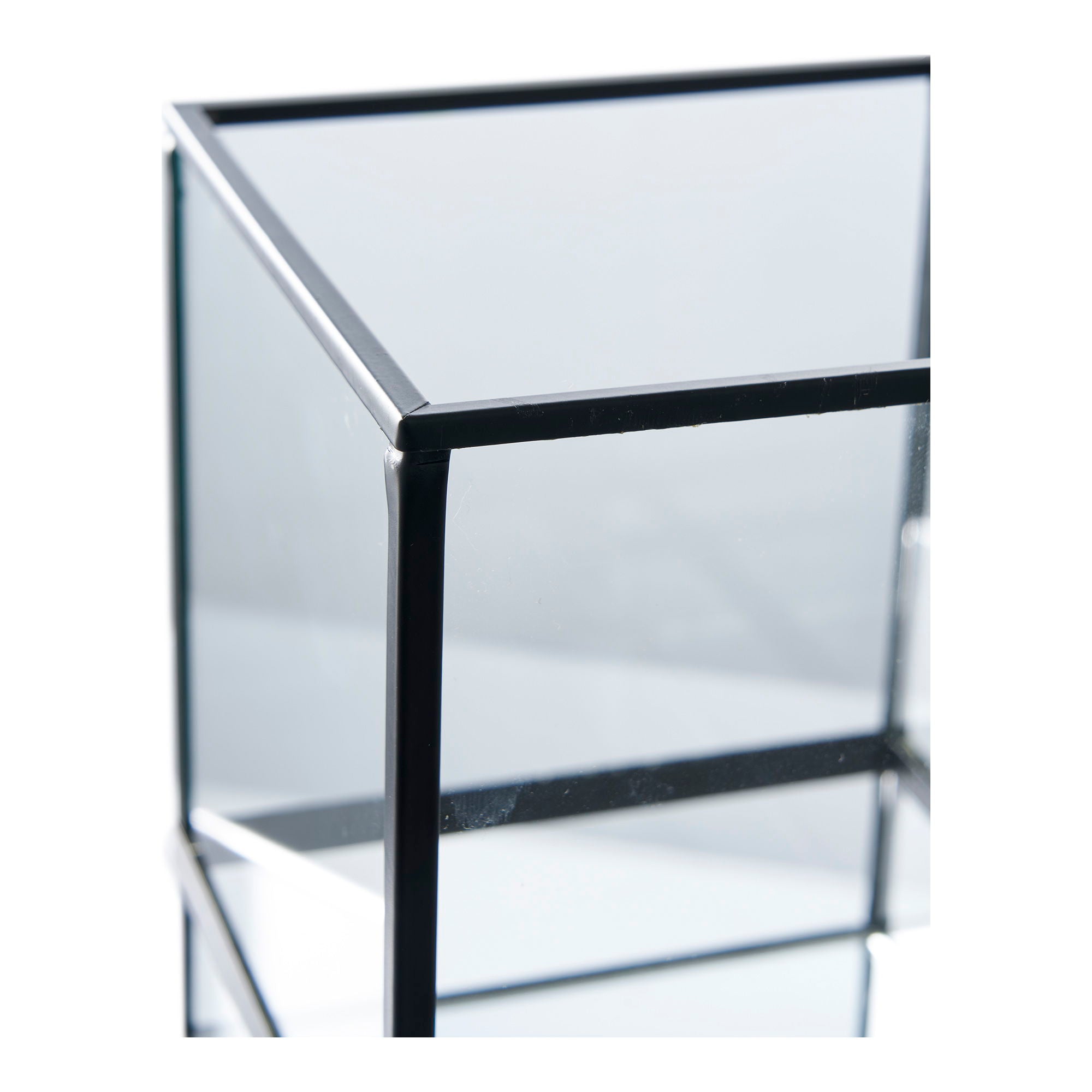 HURRICANE Ljushållare, metall/glas, svart