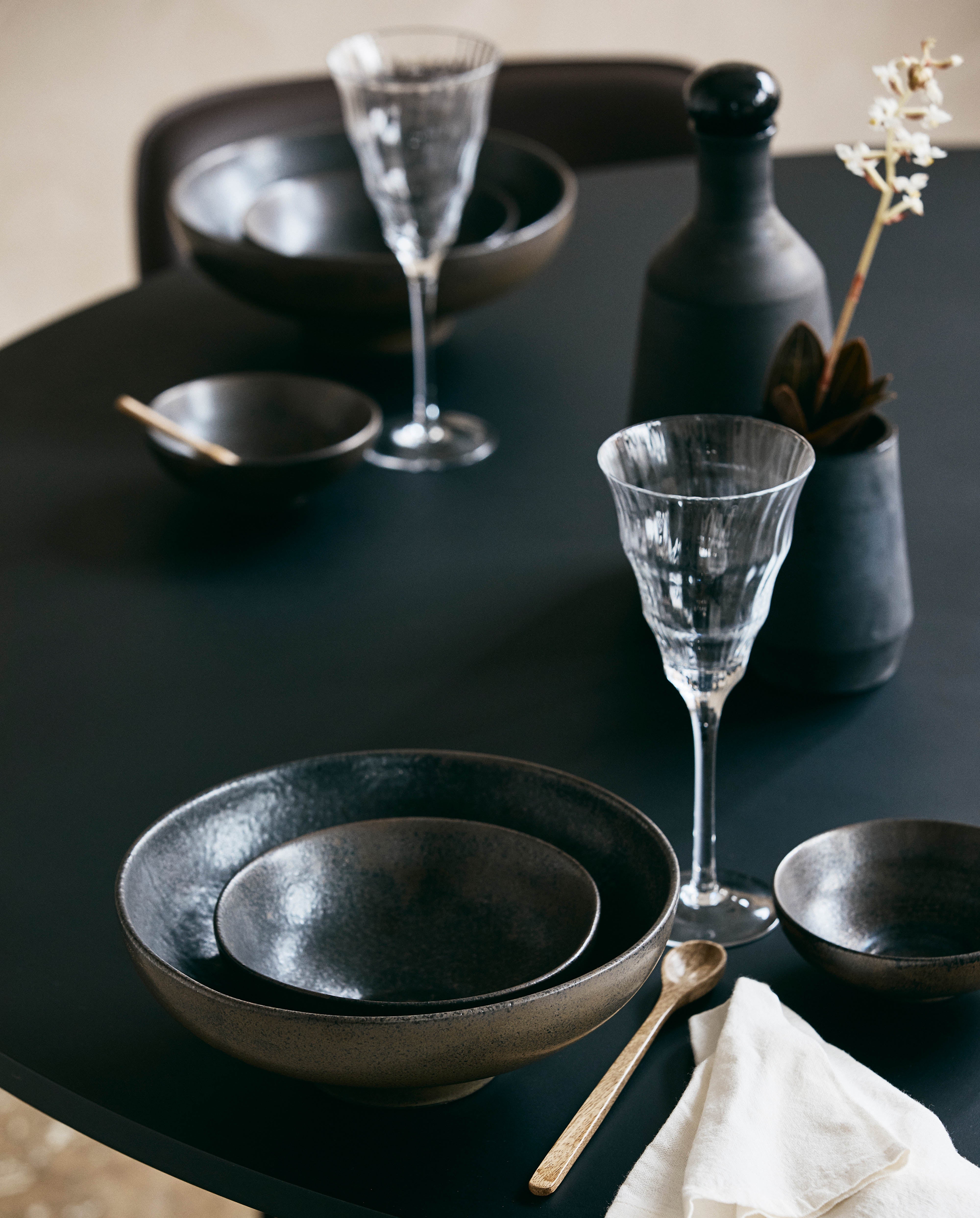 Inez Bowl, M - Black, Nordal, köksredskap