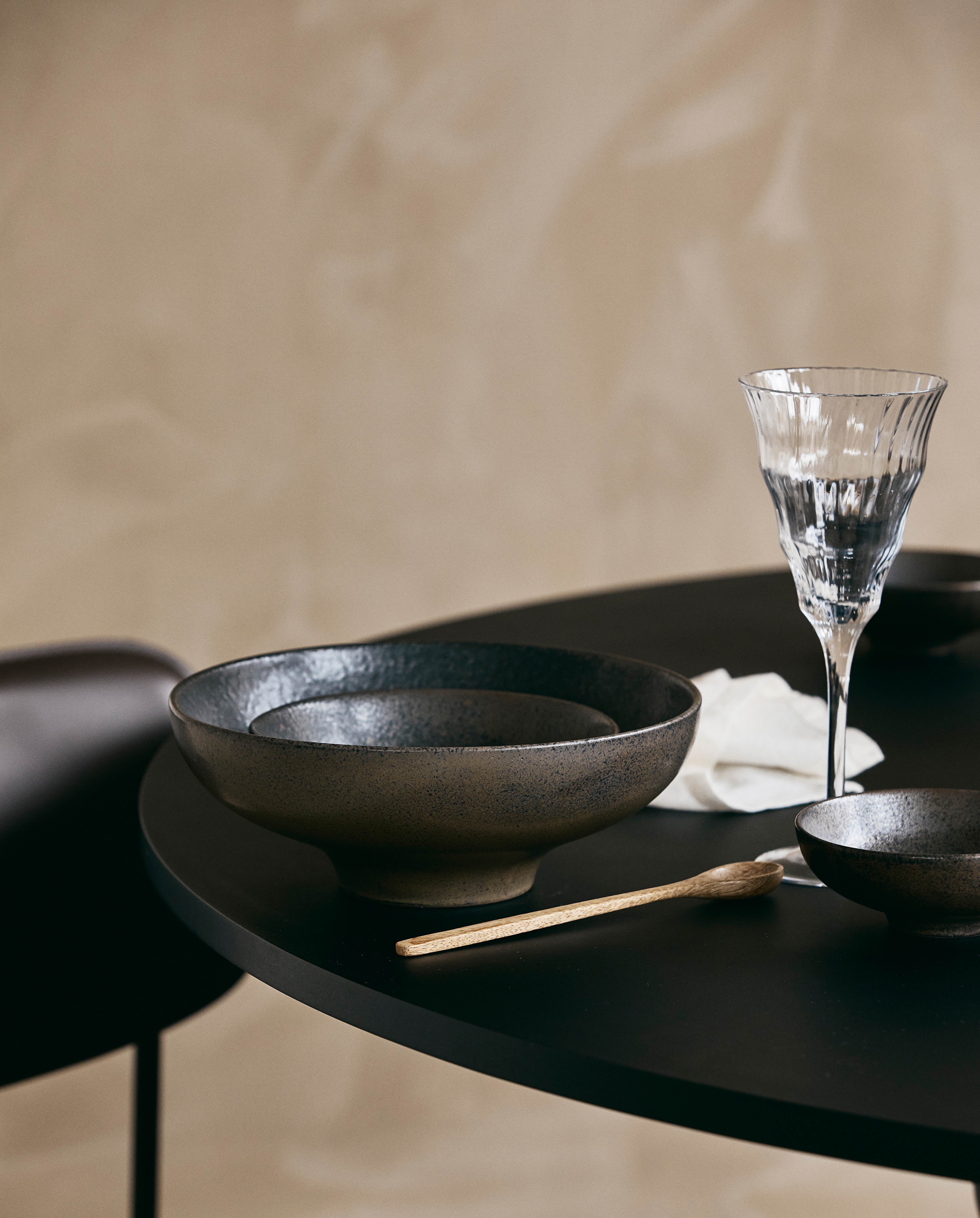 Inez Bowl, L - Black, Nordal, köksredskap