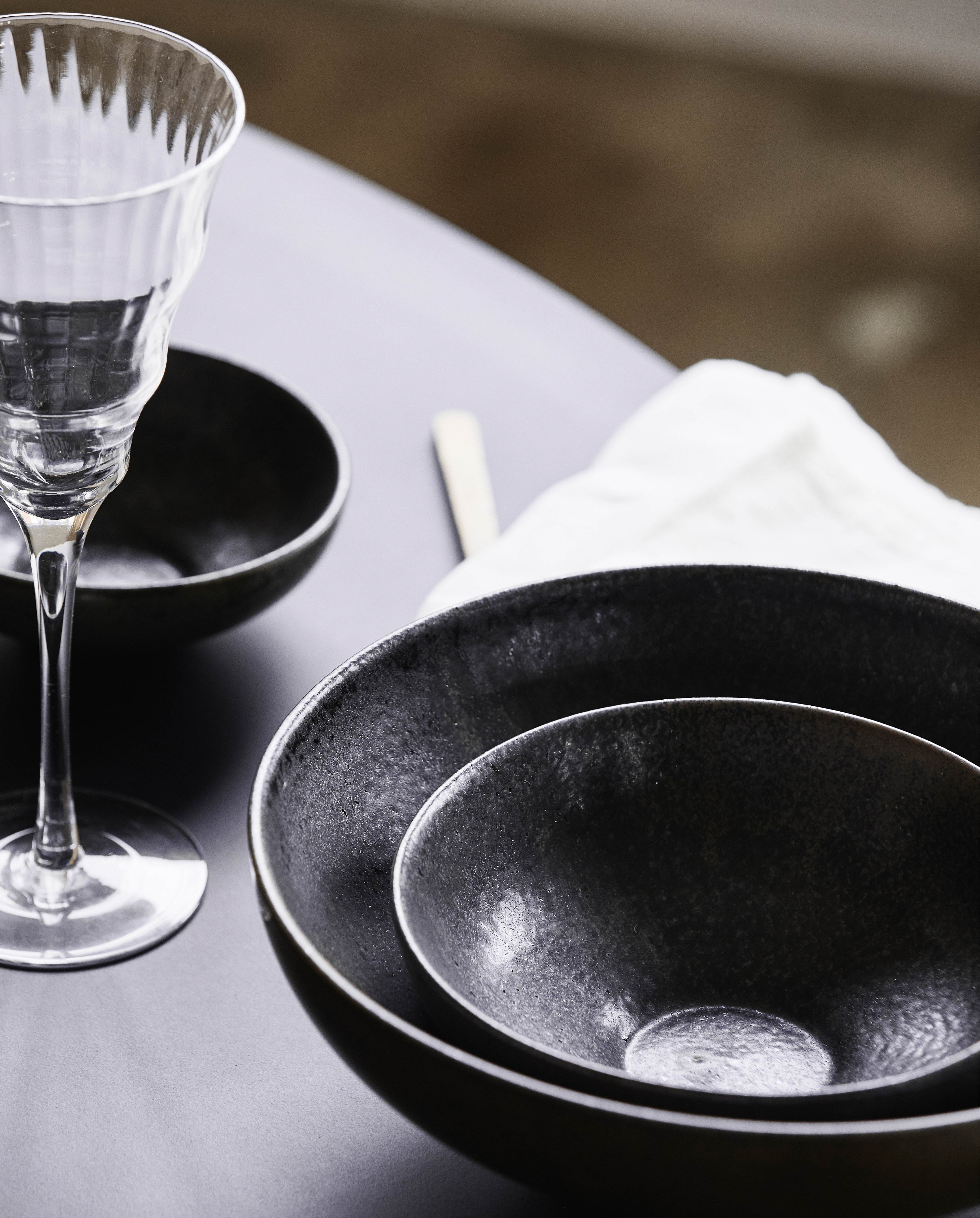 Inez Bowl, L - Black, Nordal, köksredskap