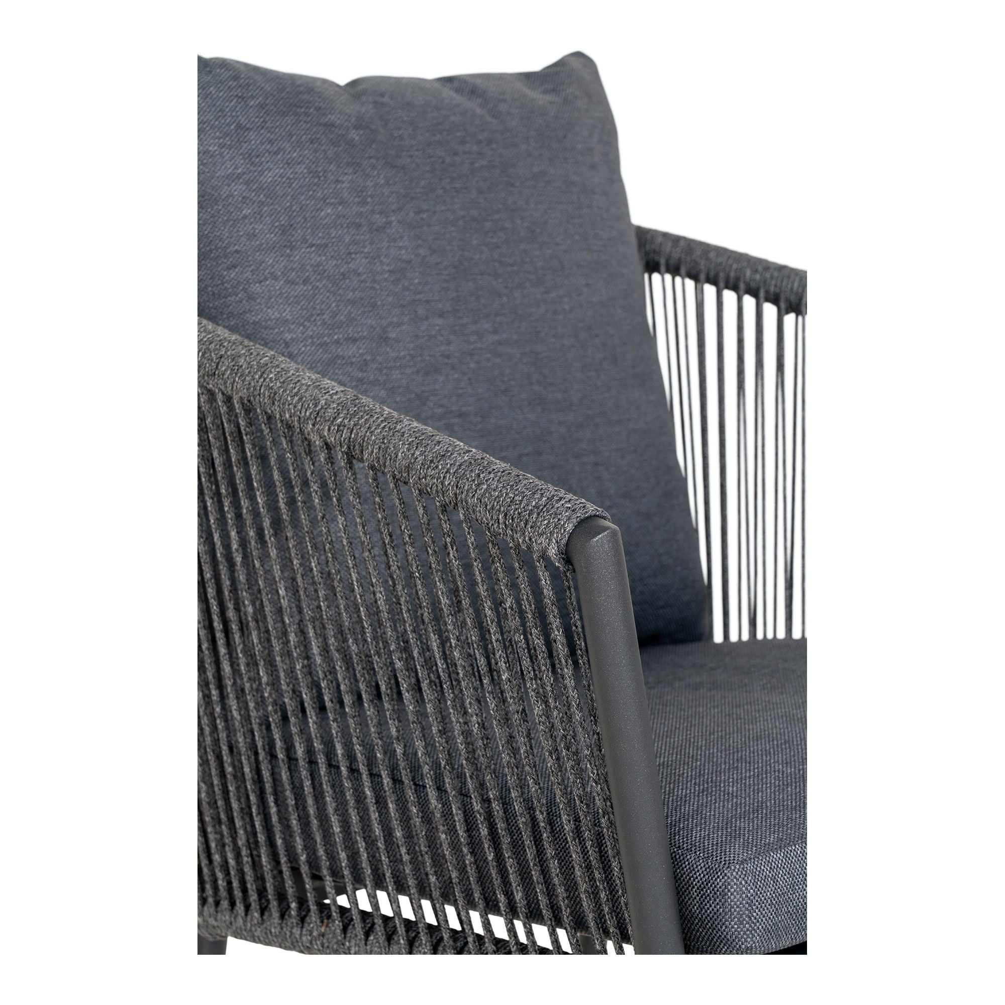 Salerno matstol, mörkgrå/svart