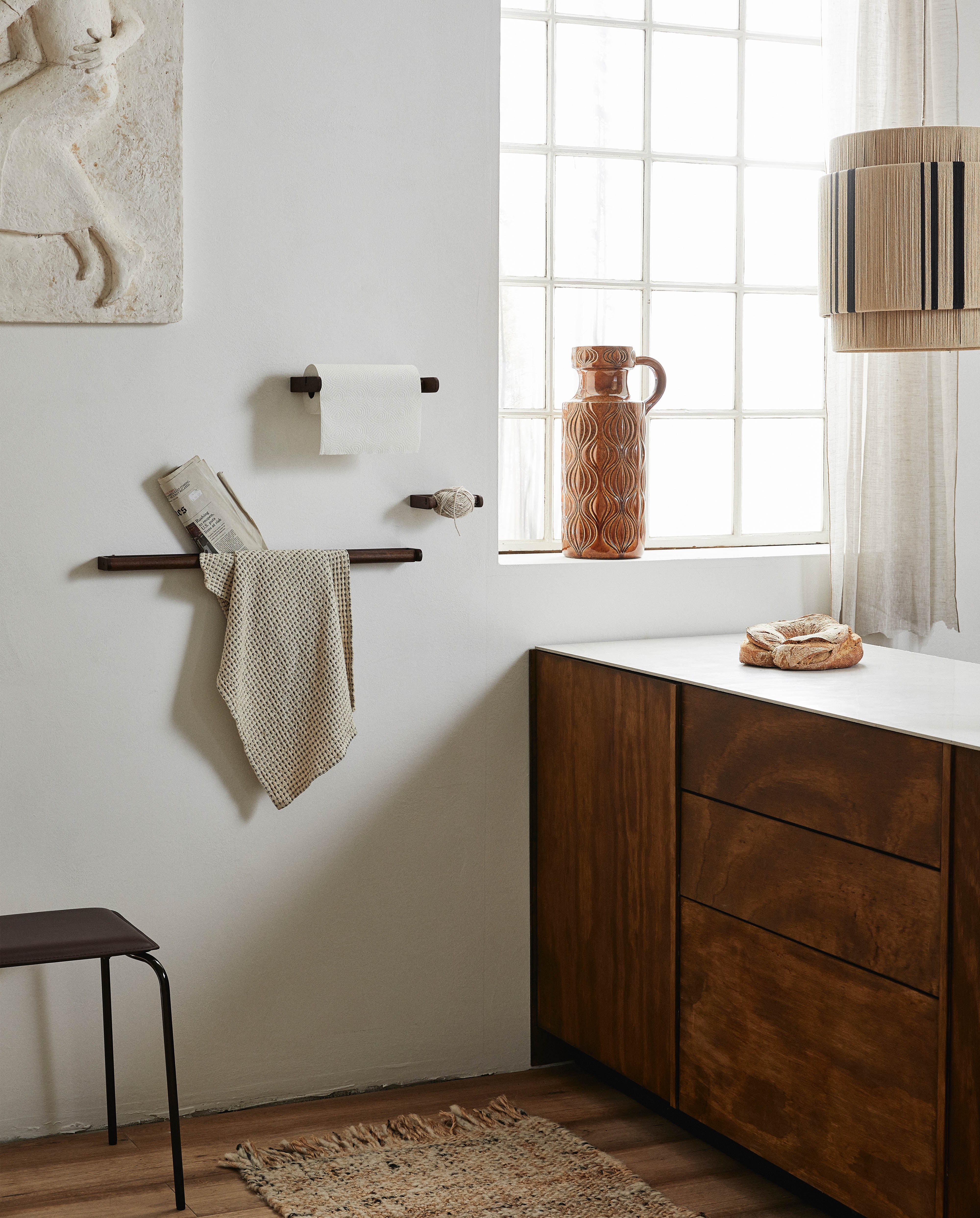 Zaton Toilet Paper Holder, Wood - Nature, Nordal, köksredskap