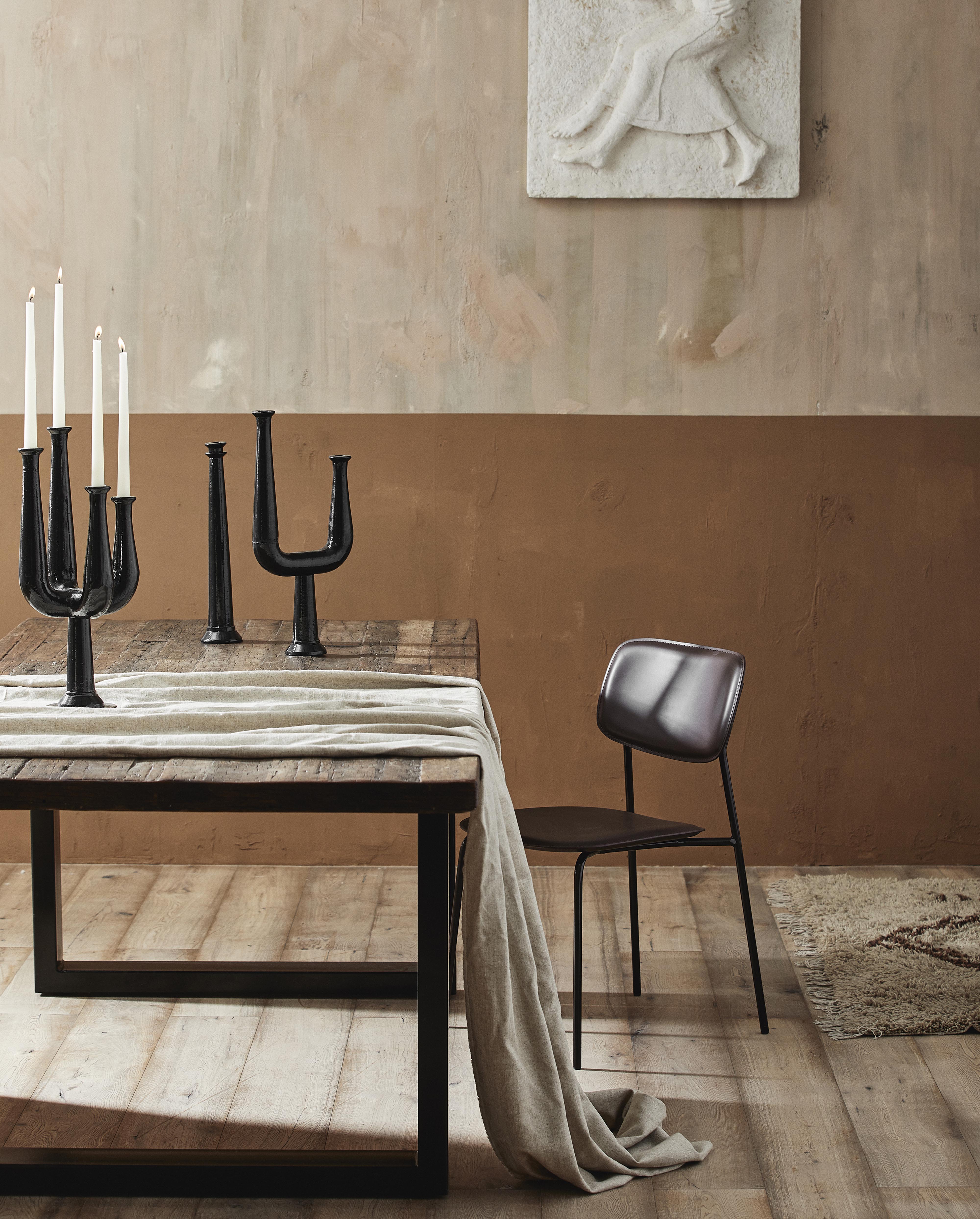 Ulopu Candleholder, 4 Arm, Aluminum - Black, Nordal, ljus & ljuslyktor