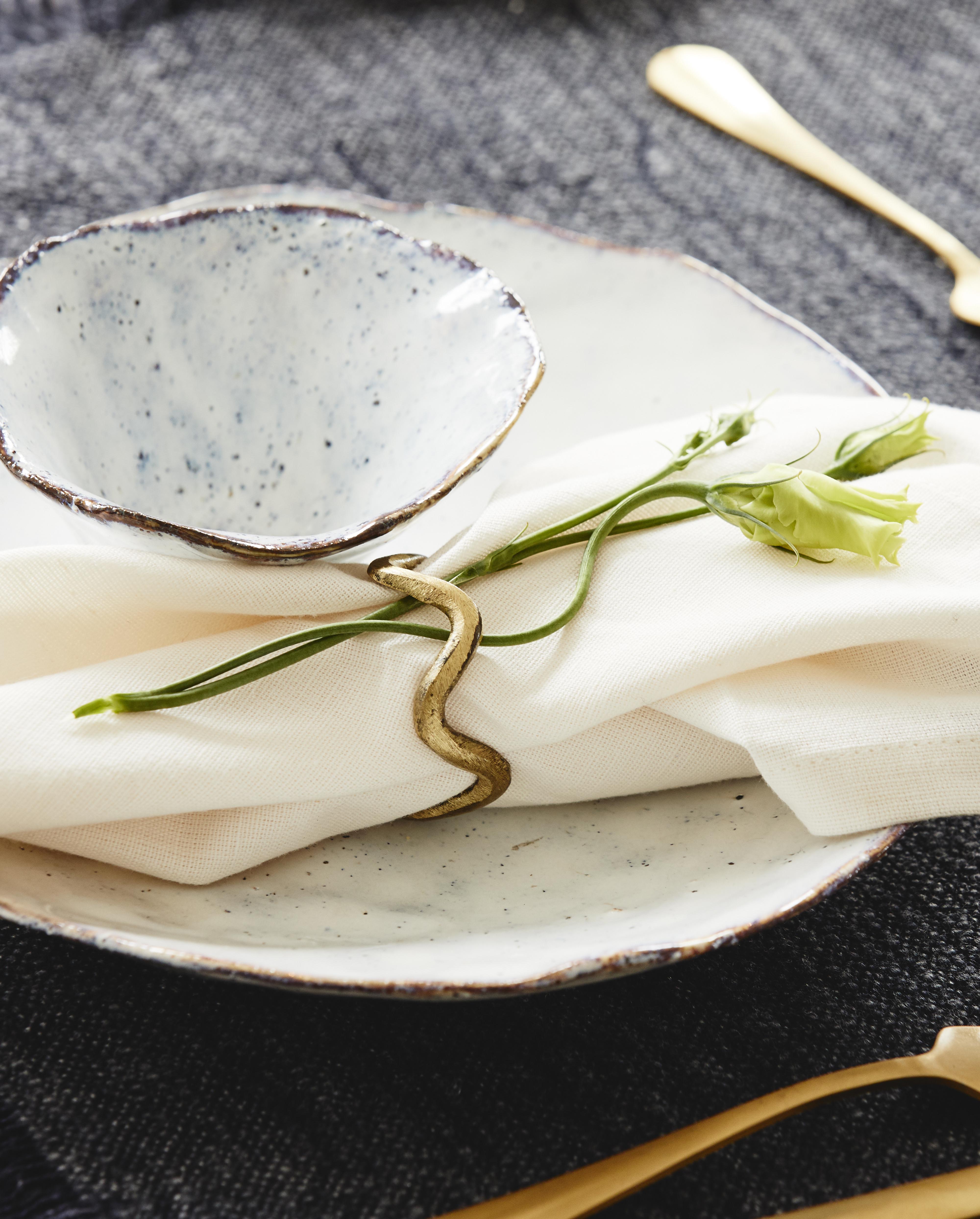 Napkin, Ivory, Hemmed, Nordal, sovrums textilier