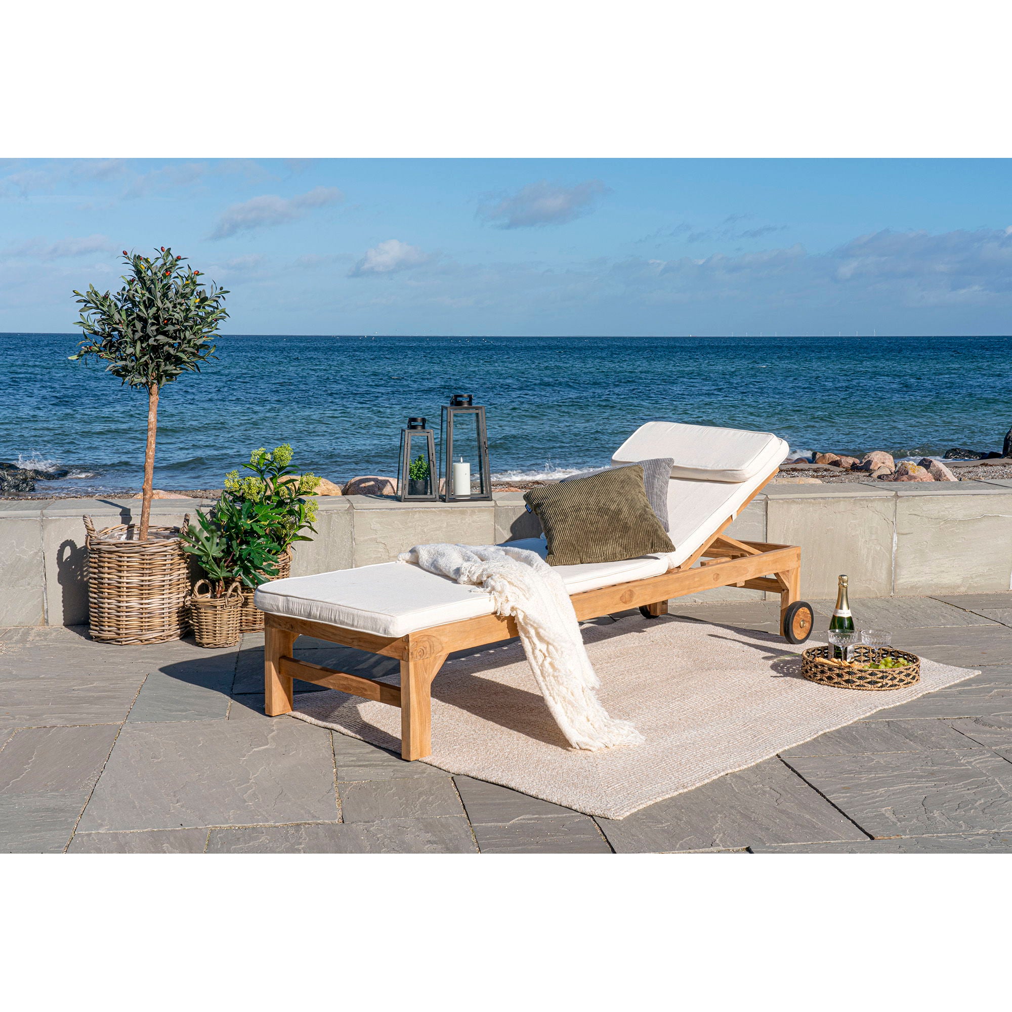 Andorra Solsäng, teak natur