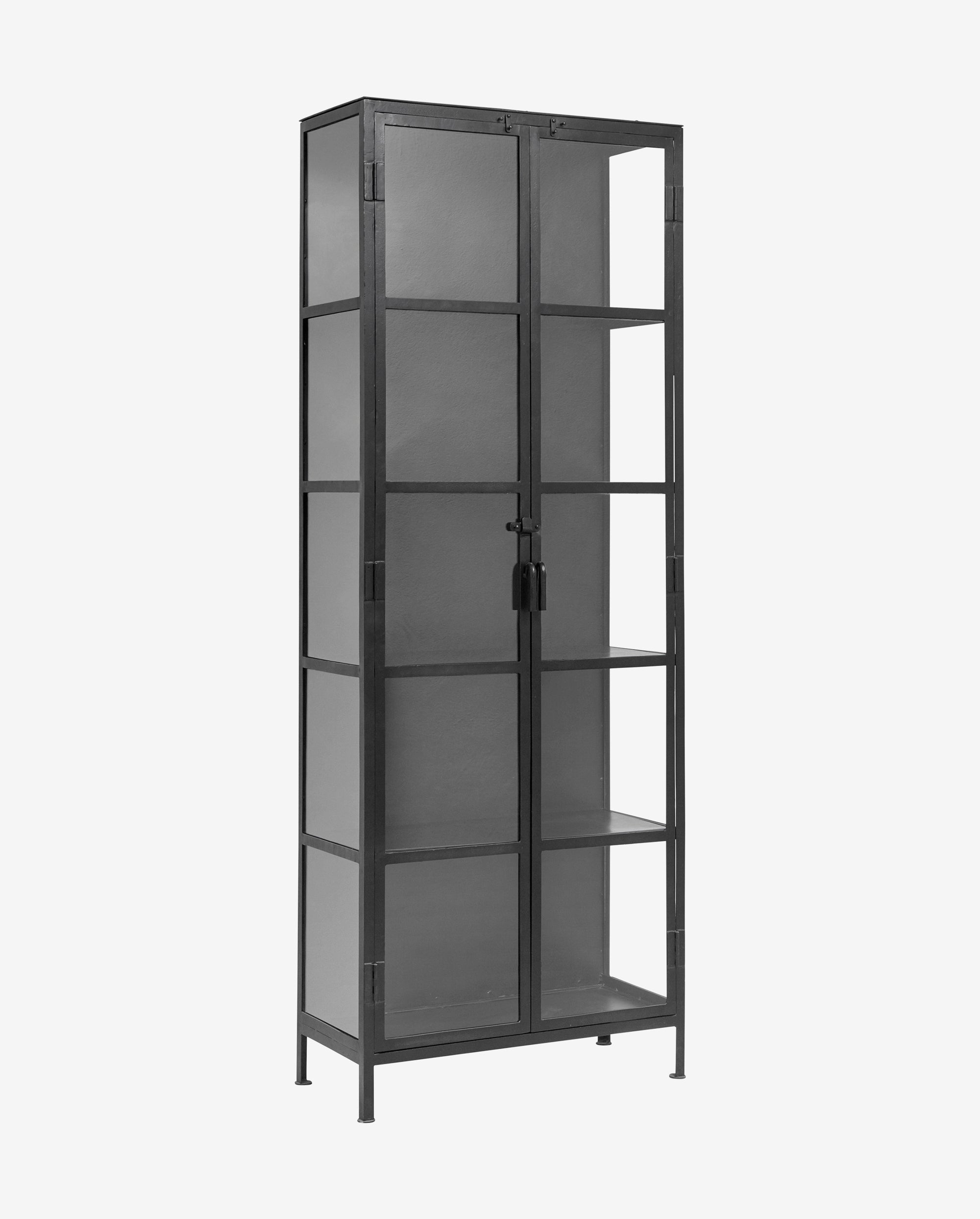 Phoenix Black Cabinet, 2 Doors, Iron, Nordal, bokhyllor