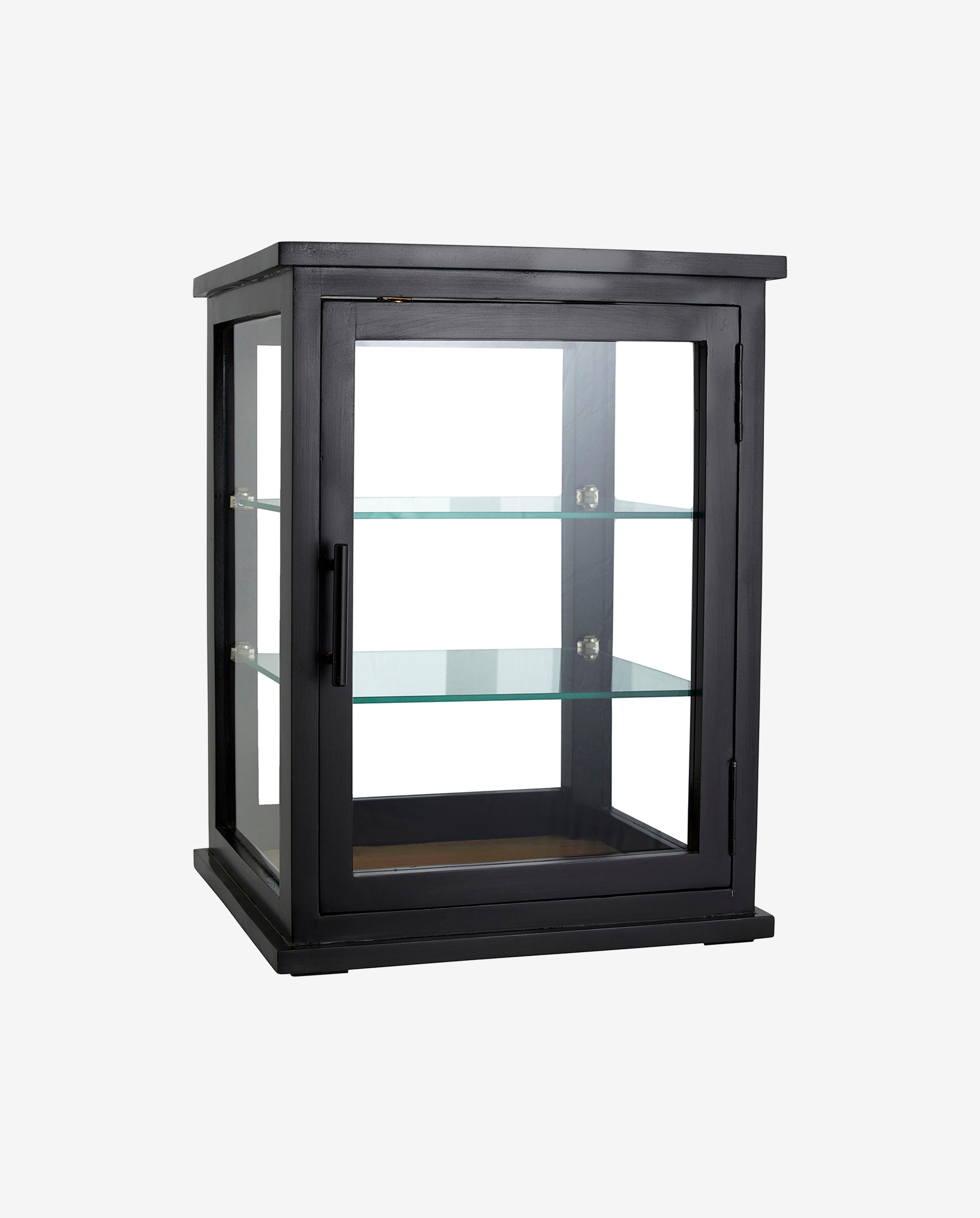 Arno Display Cabinet, Black Wood, Nordal, vägghyllor & väggskåp