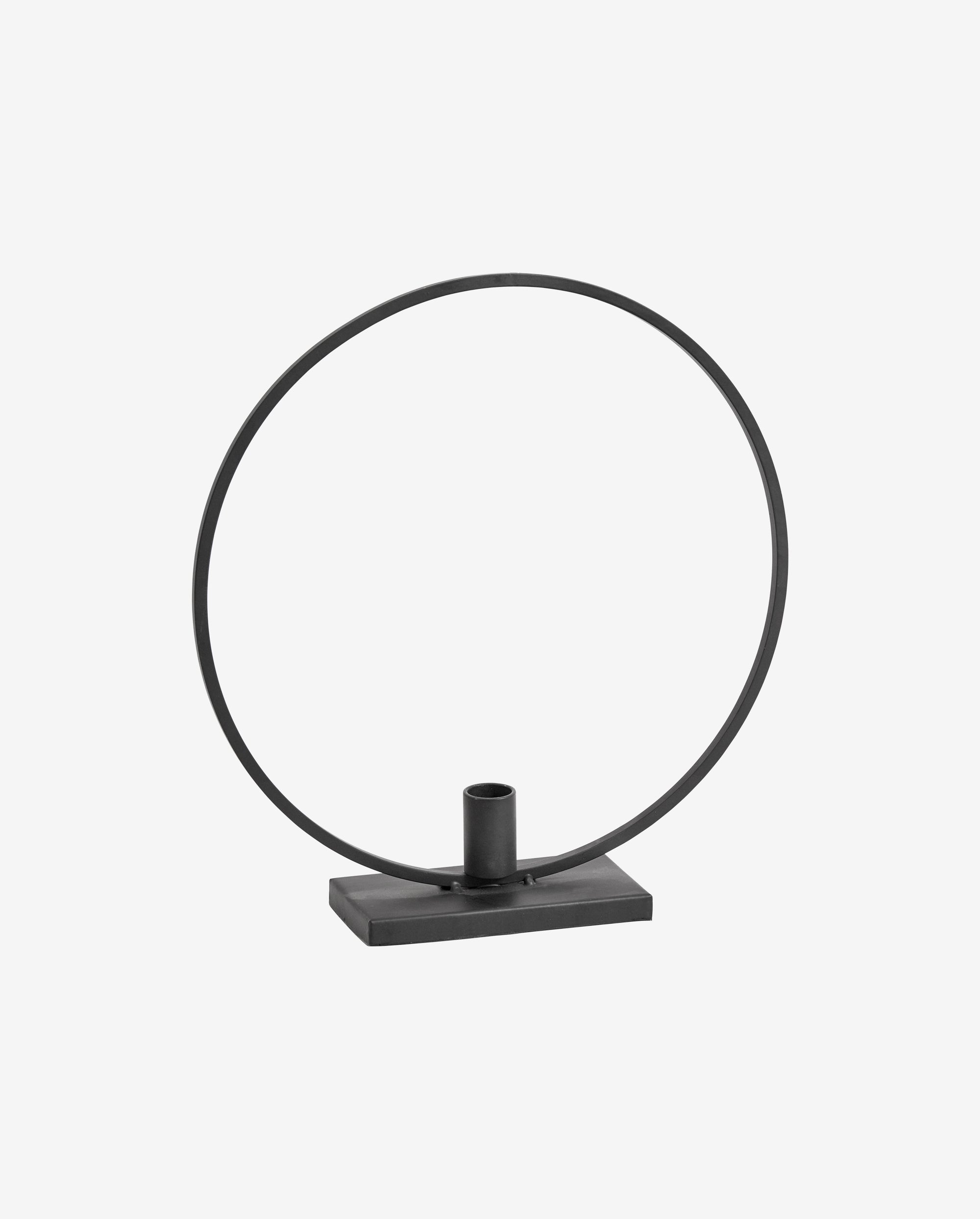 Ikoyi Metal Candle Holder W/circle - Black, Nordal, ljus & ljuslyktor
