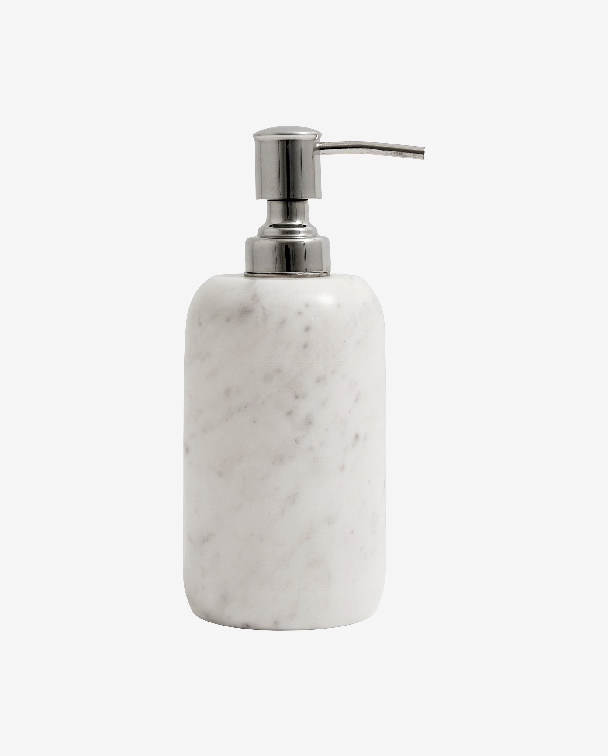 Soap Dispenser, White Marble/silver Finish Top, Nordal, badrums inredning