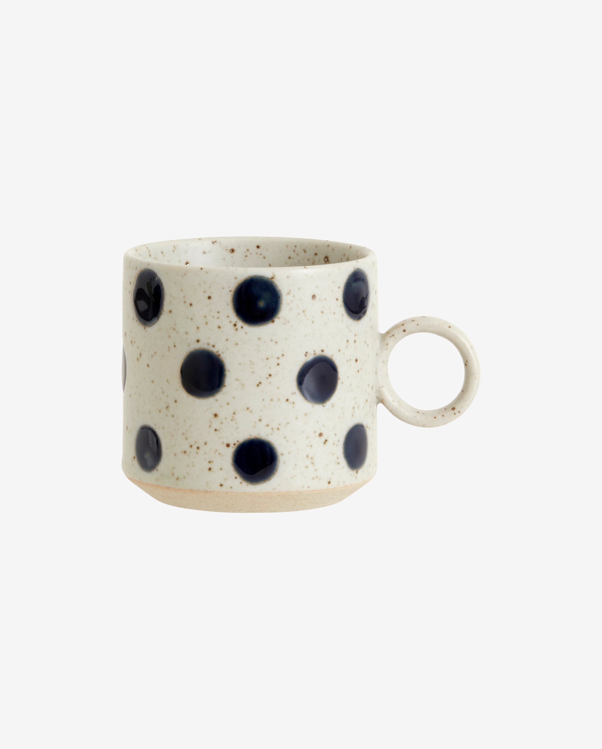 Grainy Dot Cup W. Handle, Sand/dark Blue, Nordal, koppar och muggar