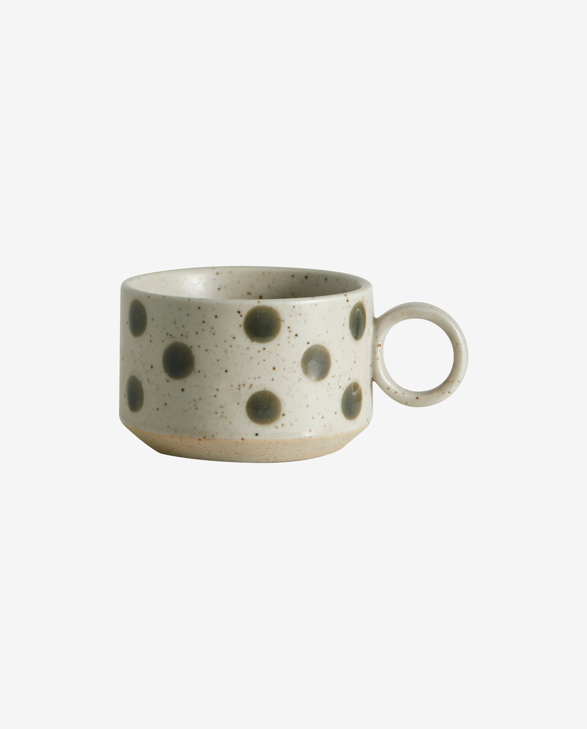 Grainy Tea Cup W. Handle, Sand/green, Nordal, koppar och muggar