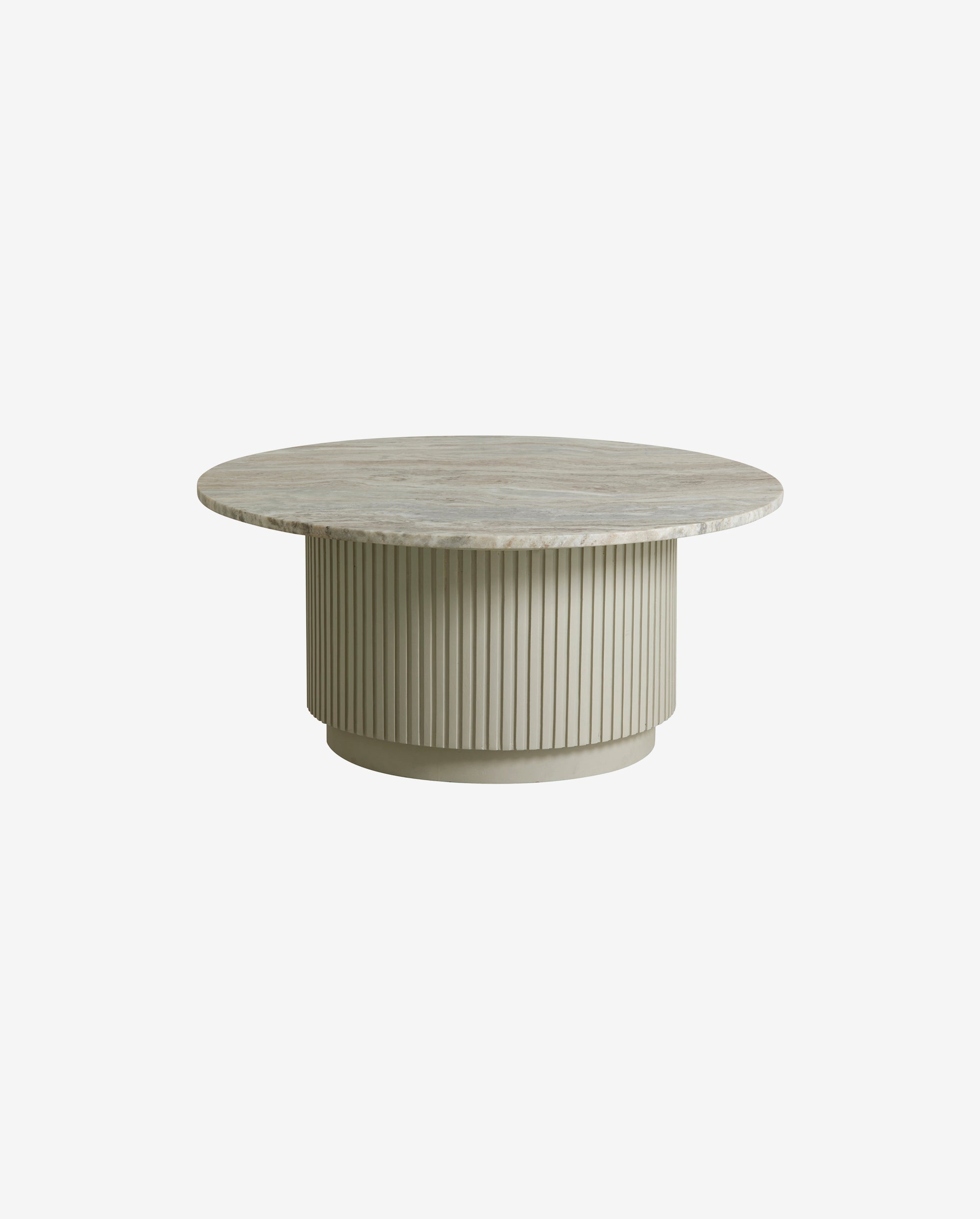 Erie Round Coffee Table - Ivory Marble Tabletop, Nordal, möbler
