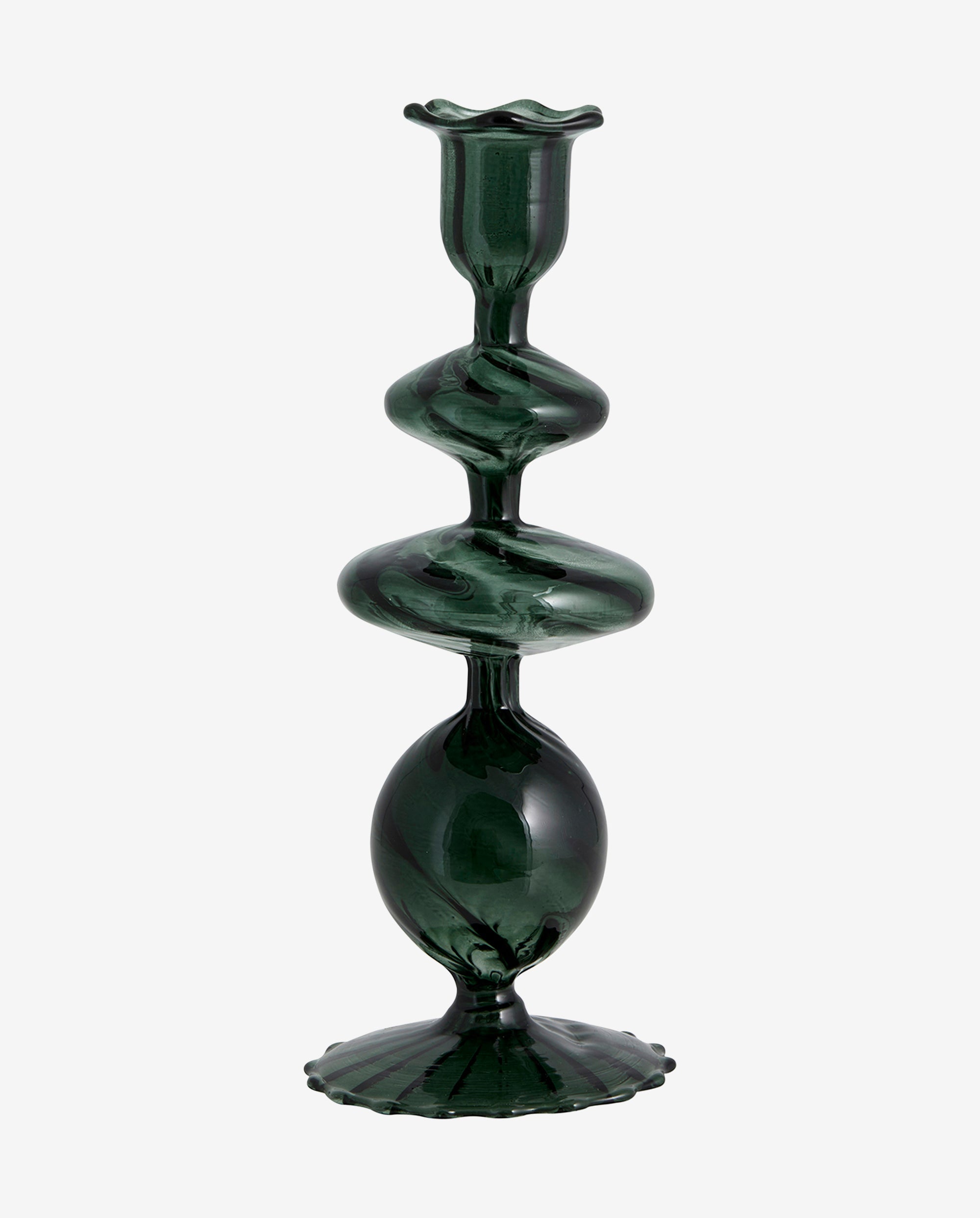 Eriska Candleholder, Dark Green, Nordal, ljus & ljuslyktor