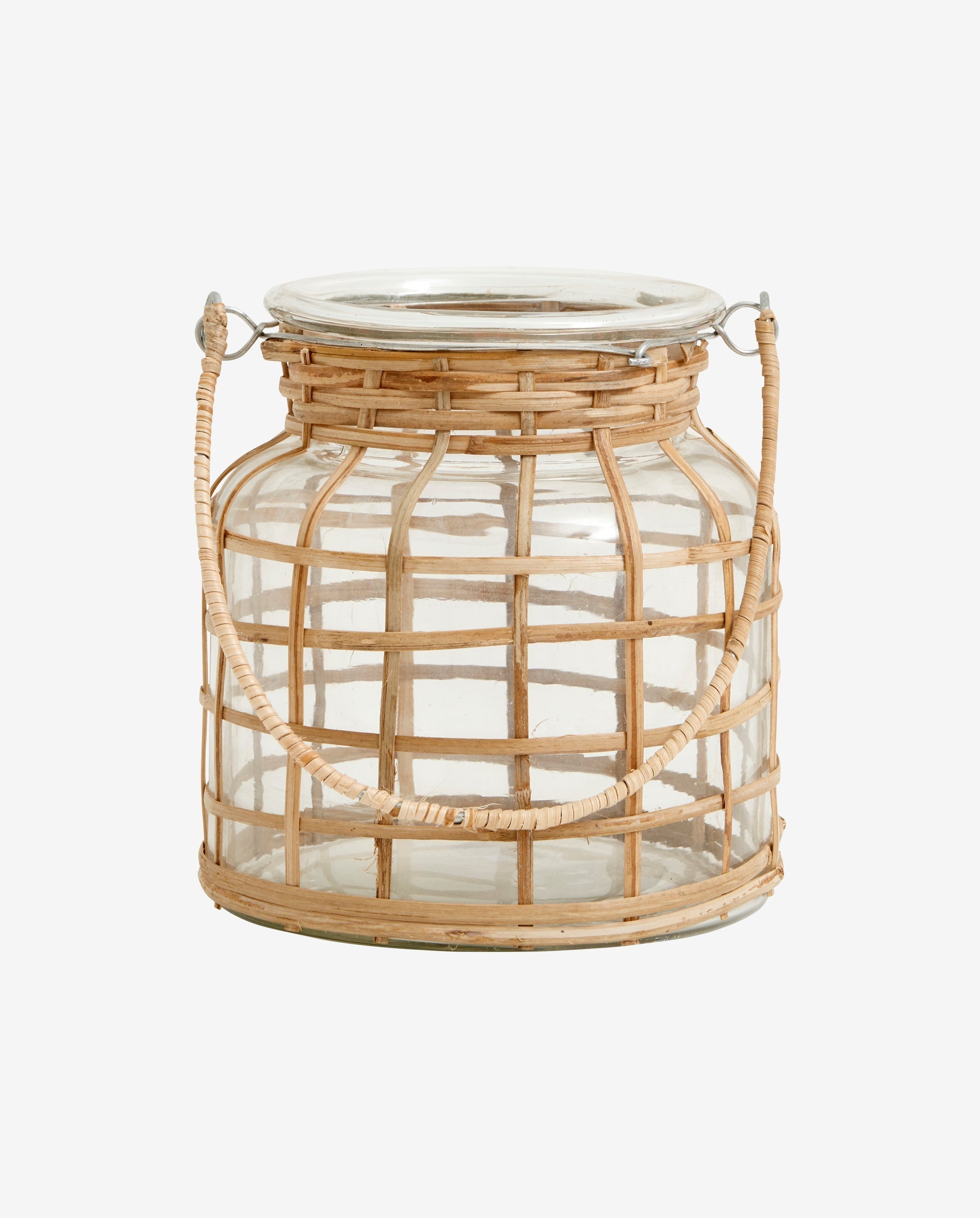 Bamboo Candle Holder, Glass, Small, Nordal, ljus & ljuslyktor