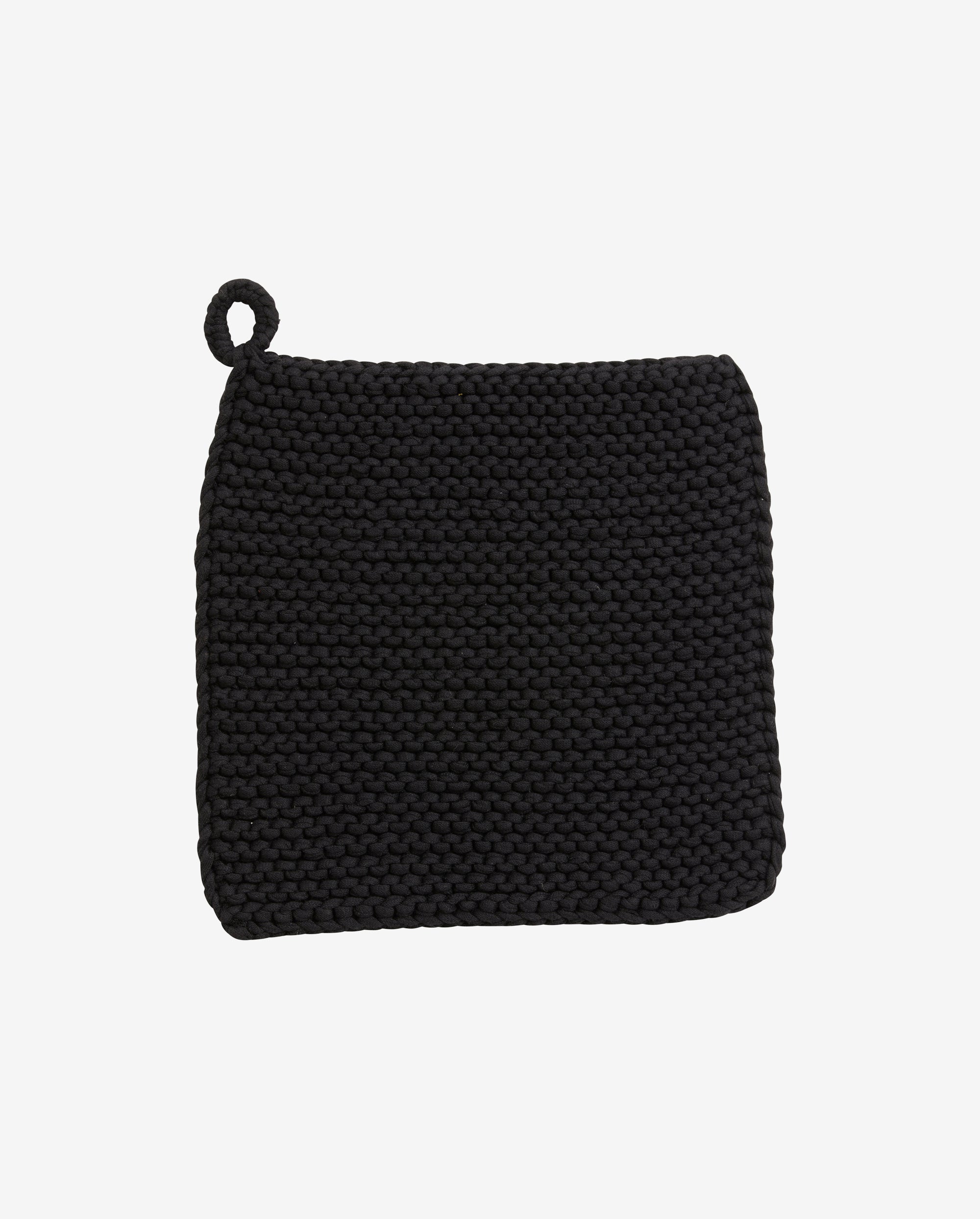Mira Pot Holder, Knit, Black, Nordal, sovrums textilier