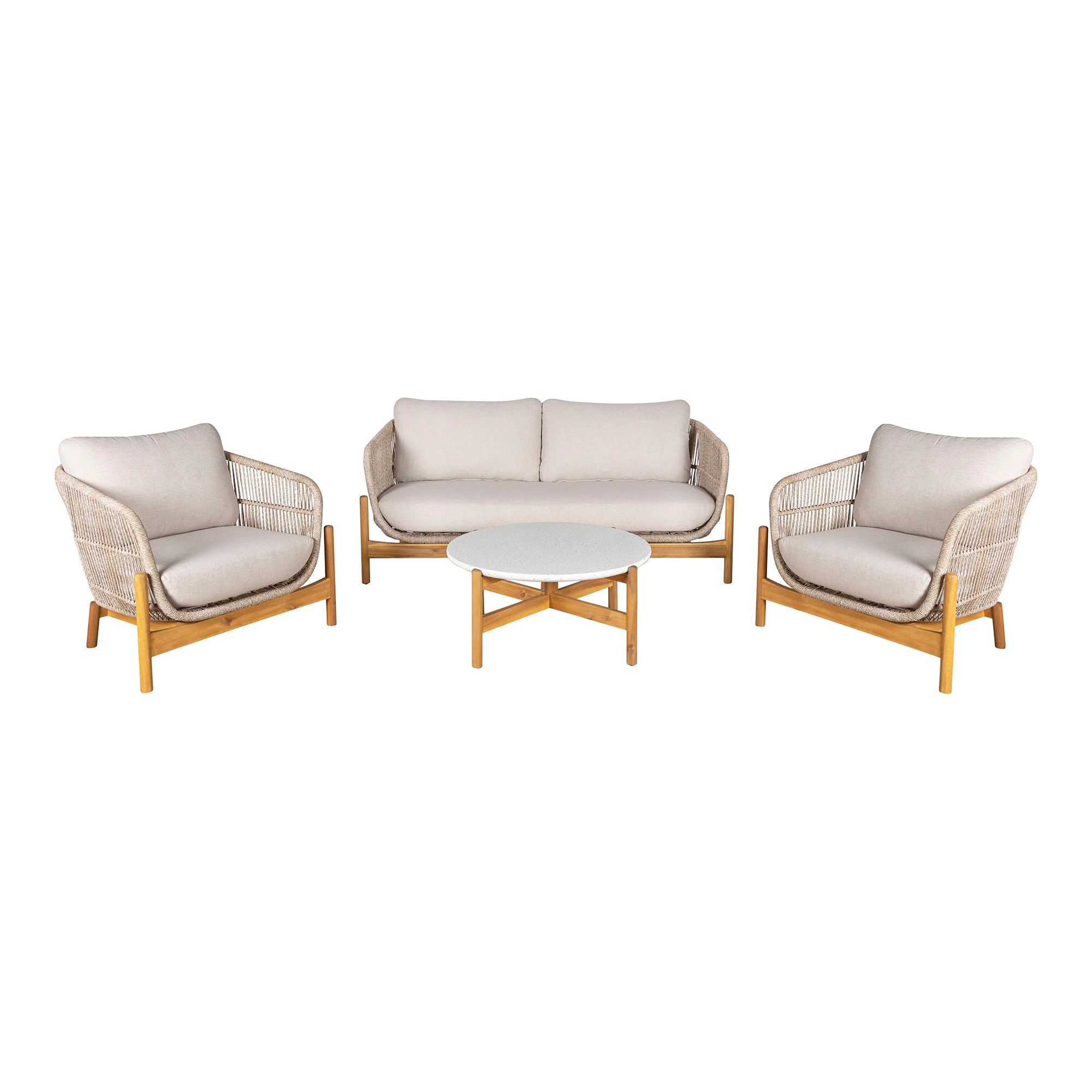 TERRACINA Loungeset, beige akaciaträ