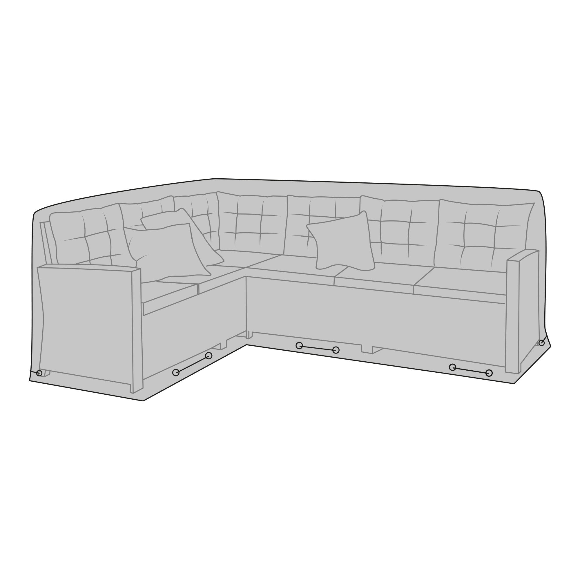 Luxury Cover hörnsetöverdrag, svart