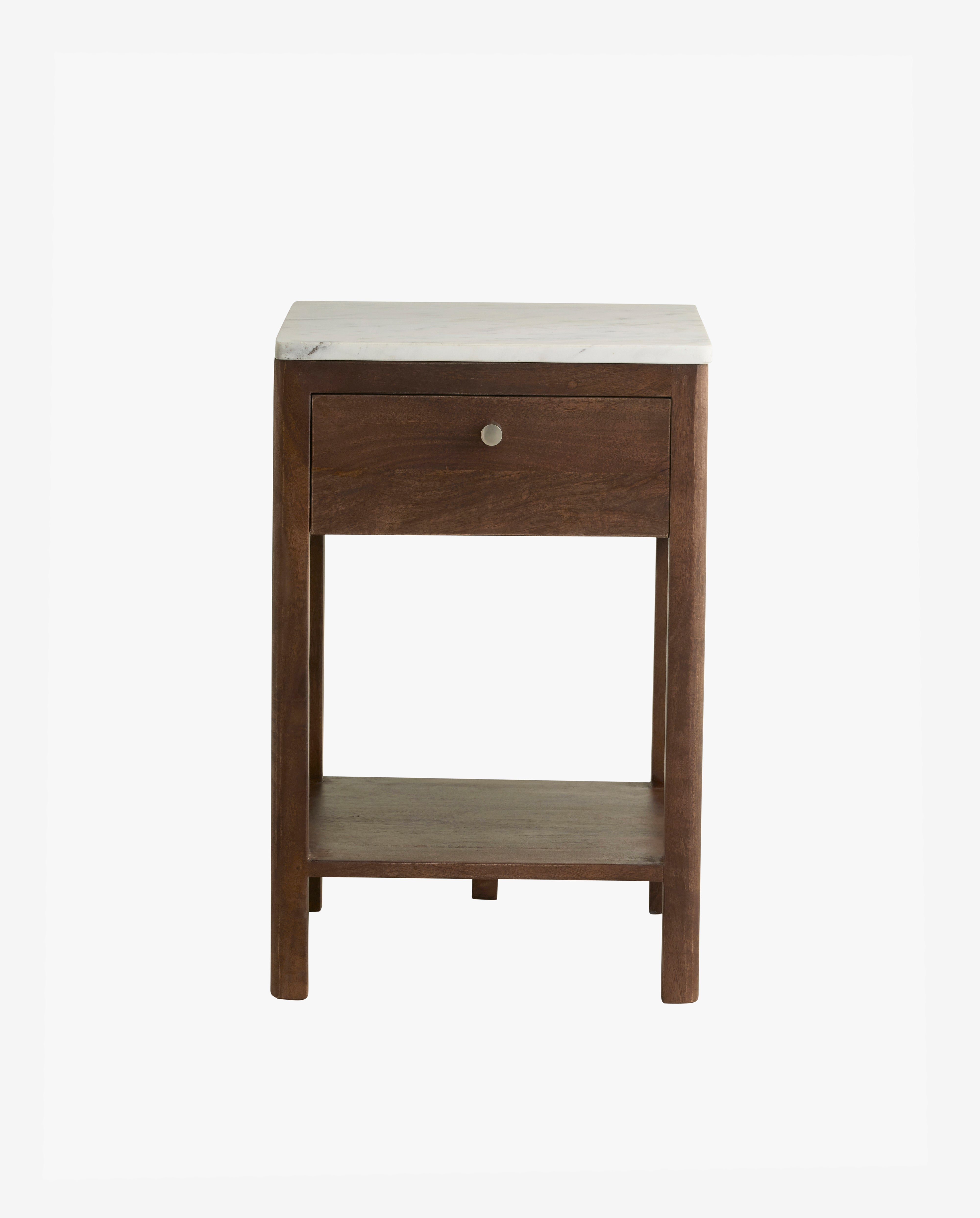 Bille Night Stand - Wood/marble, Nordal, bord