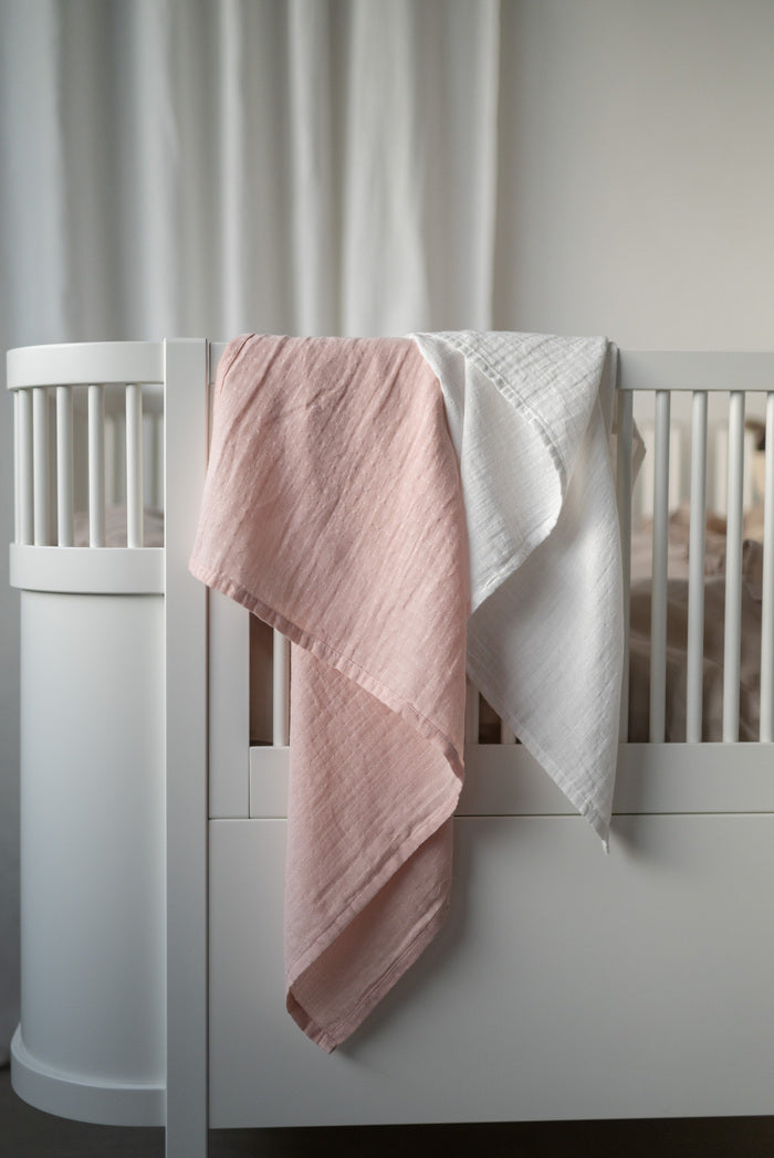 Muslinwrap 70x70 Rosa, 2 Pack, Borganäs of Sweden, barnartiklar sovrum