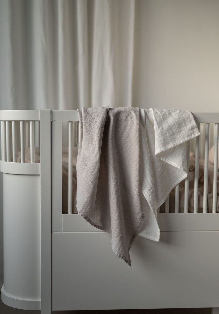 Muslinwrap 110x110 Grå, 2 Pack., Borganäs of Sweden, barnartiklar sovrum