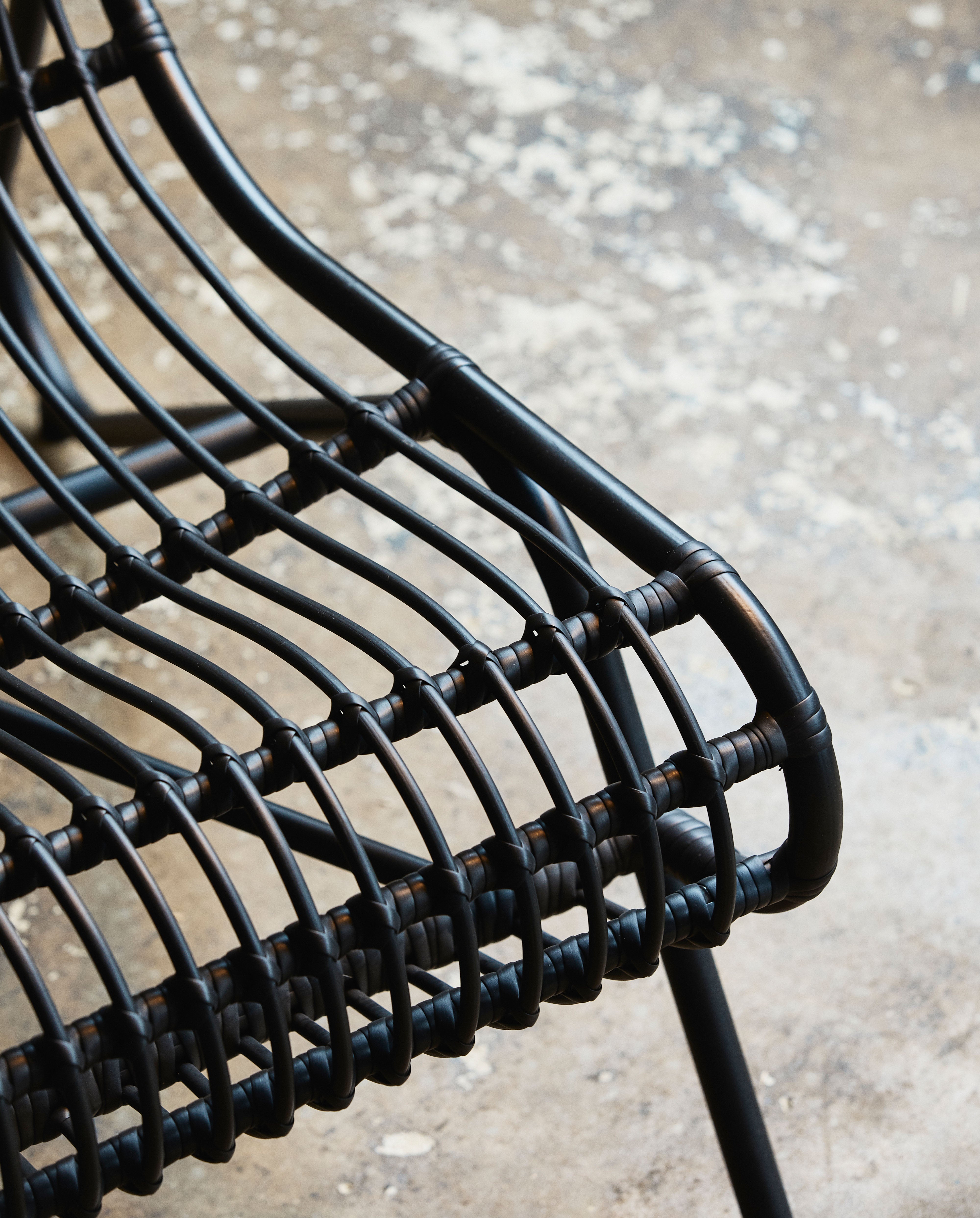 Hazel Lounge Chair, Black, Nordal, trädgårdsmöbler