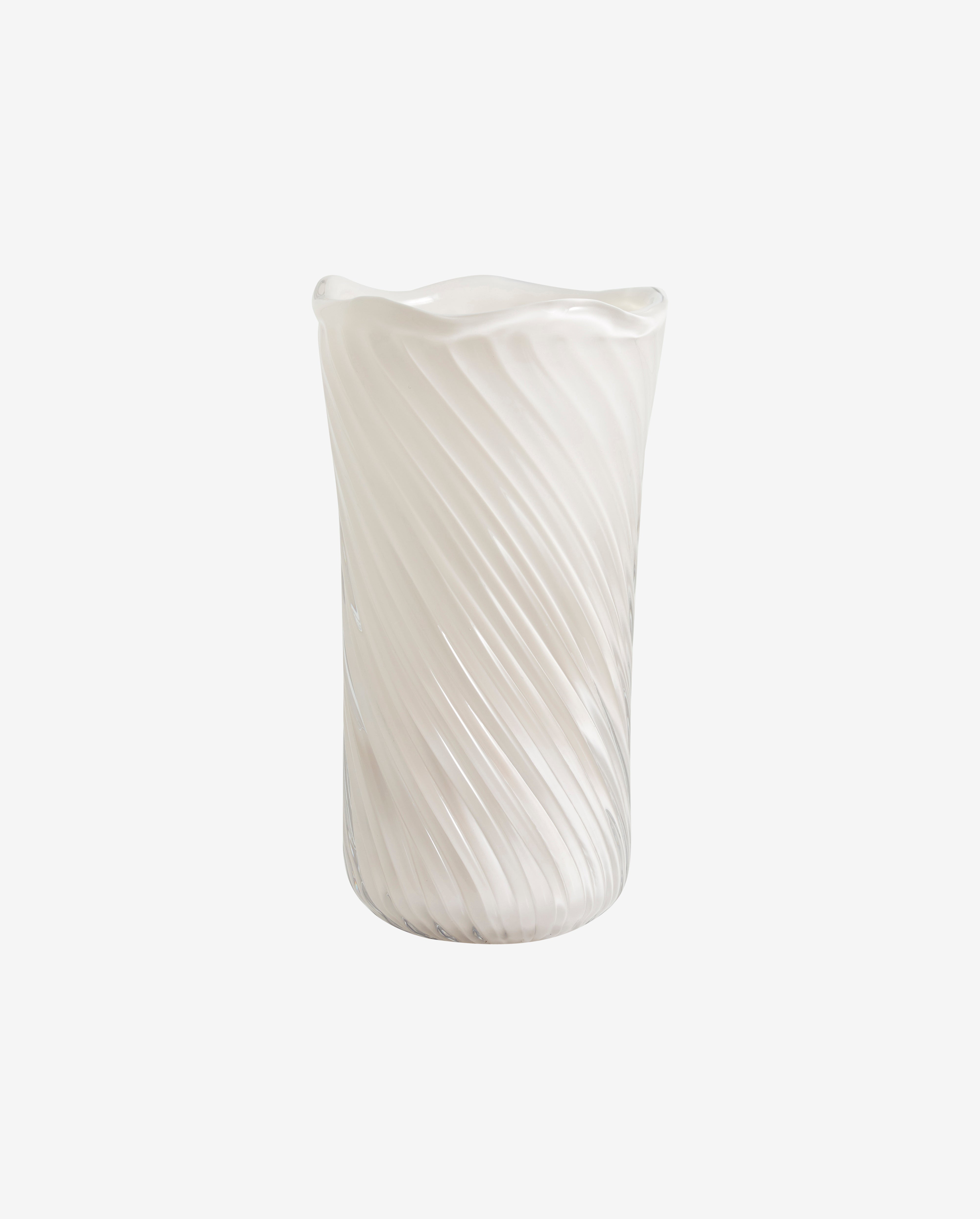 Helle Vase, Glass - Off White, Nordal, vaser & skålar