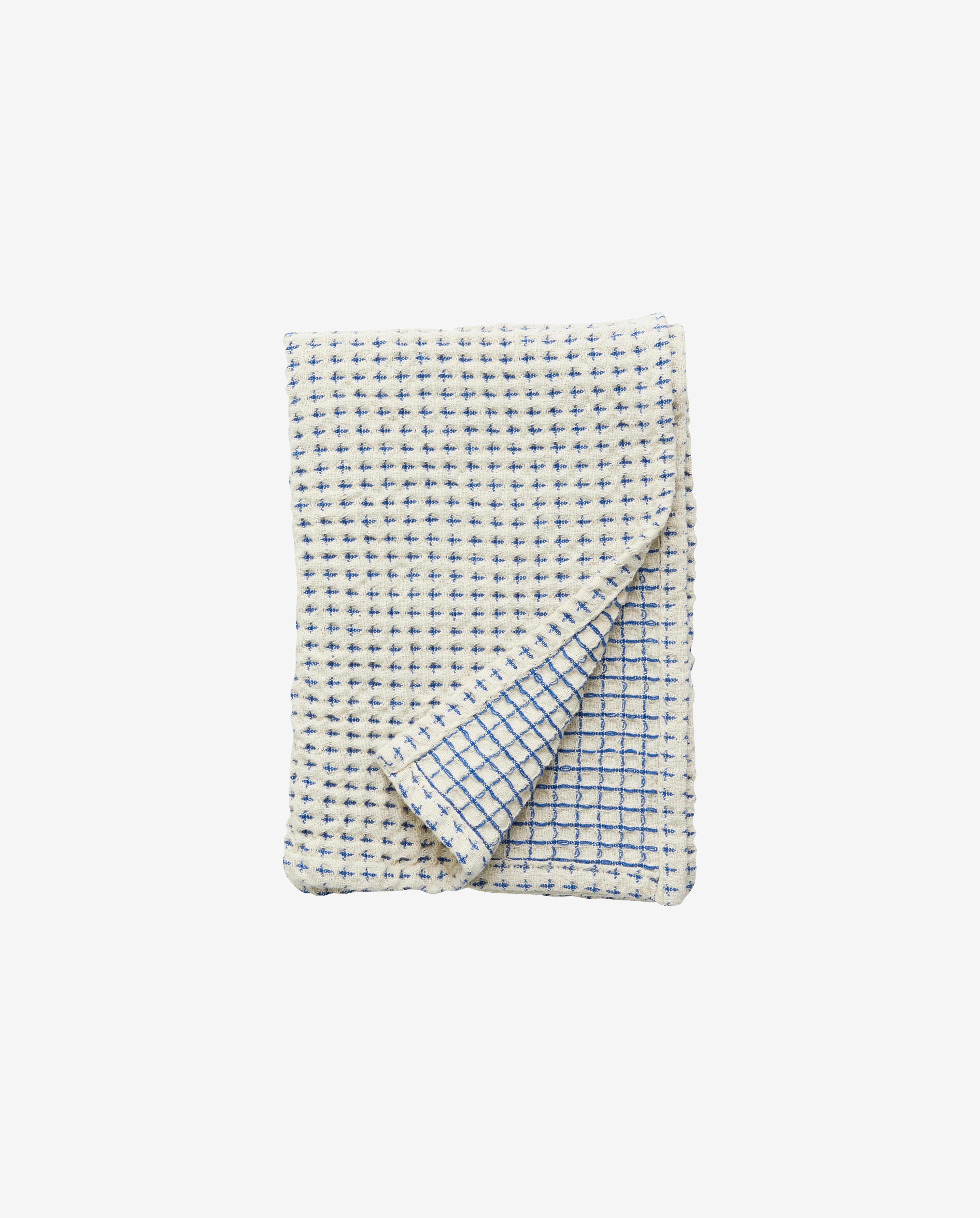 Heze Tea Towel, Waffle, Off White/blue, Nordal, sovrums textilier