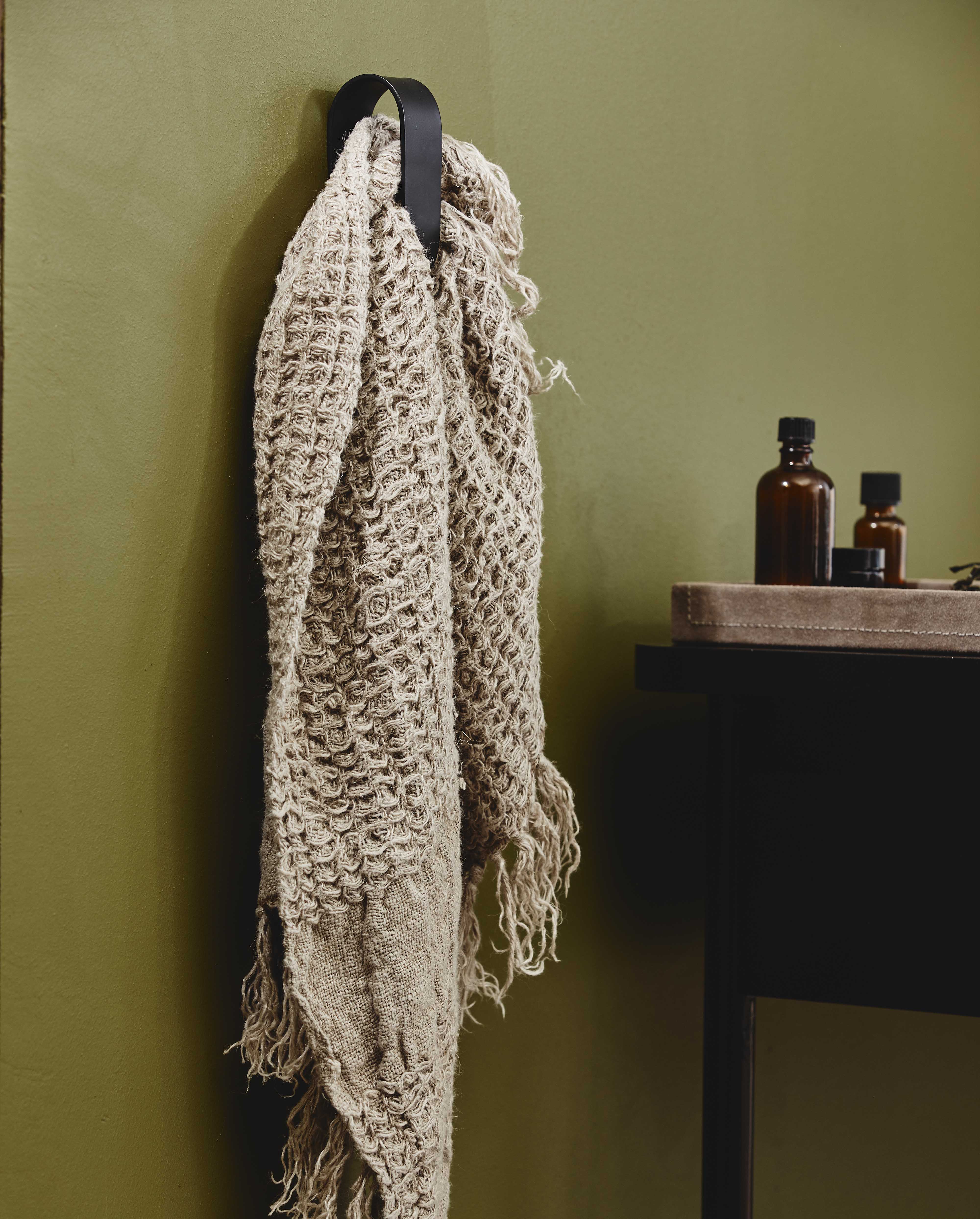 Sotra Towel Hook, Black Metal, Nordal, badrums inredning