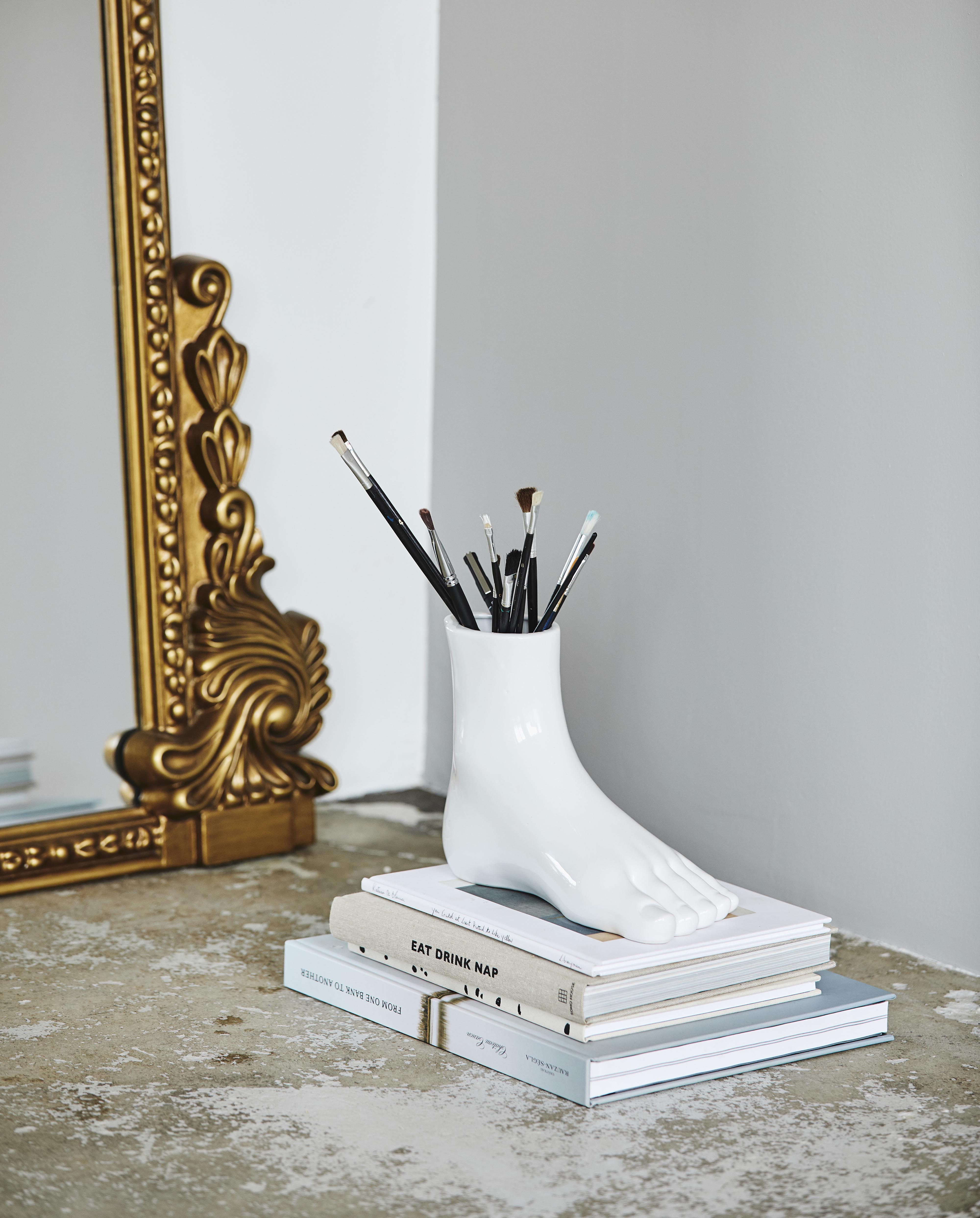 Aruba Foot, Vase, White, Nordal, vaser & skålar