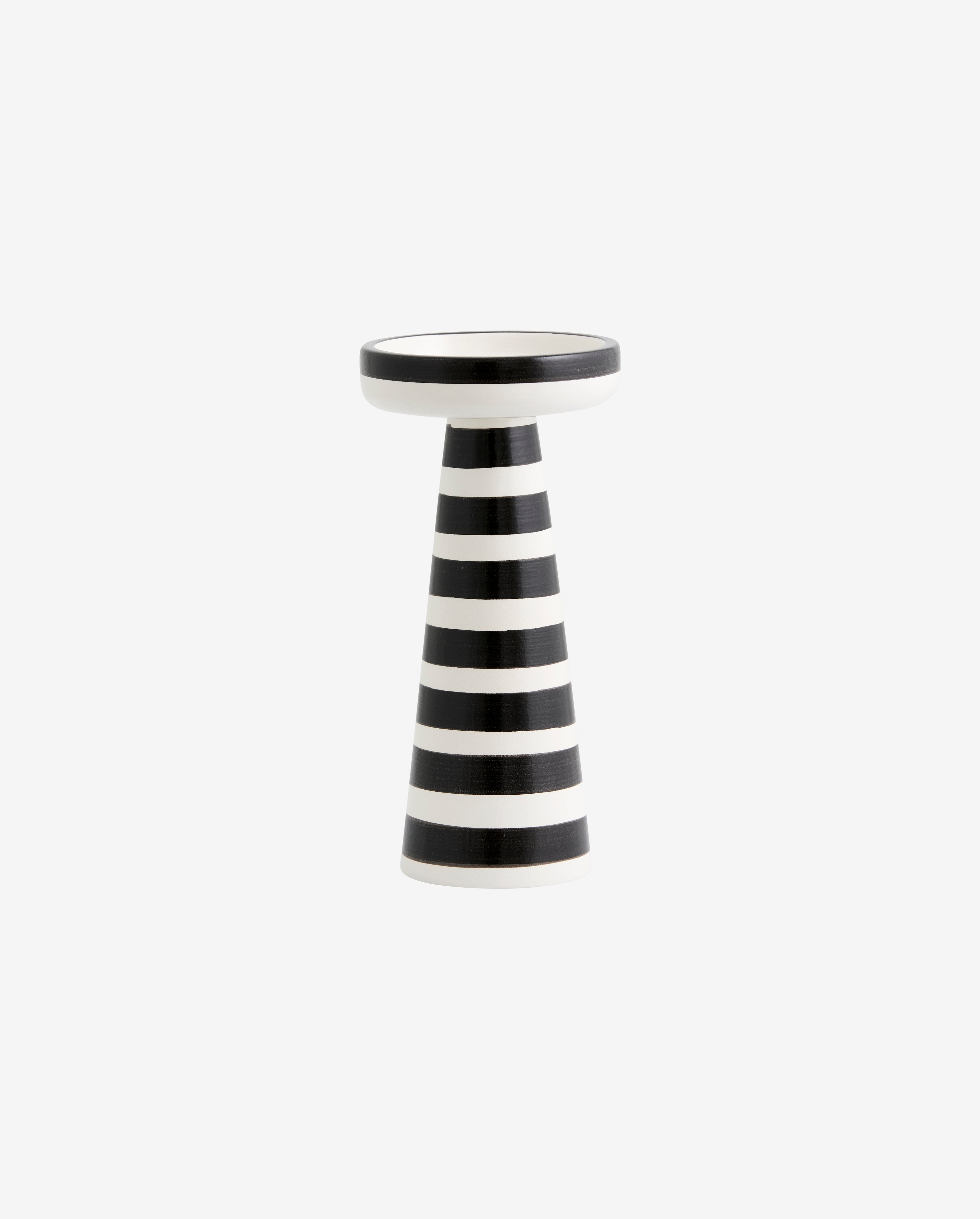 Cumo Candle Holder - Black/white, Nordal, ljus & ljuslyktor