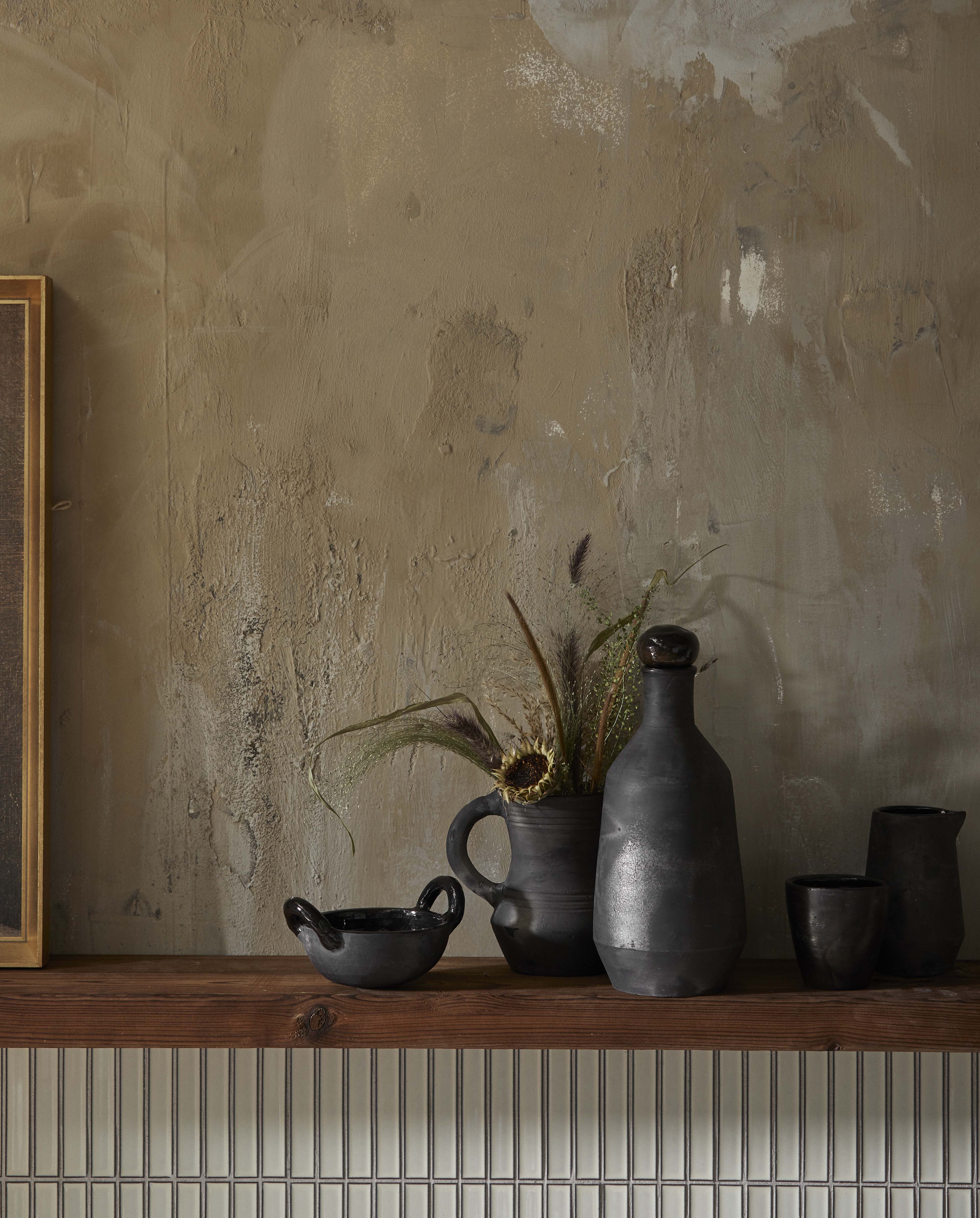 Juniper Bowl W. Handles, Terracotta - Black, Nordal, köksredskap