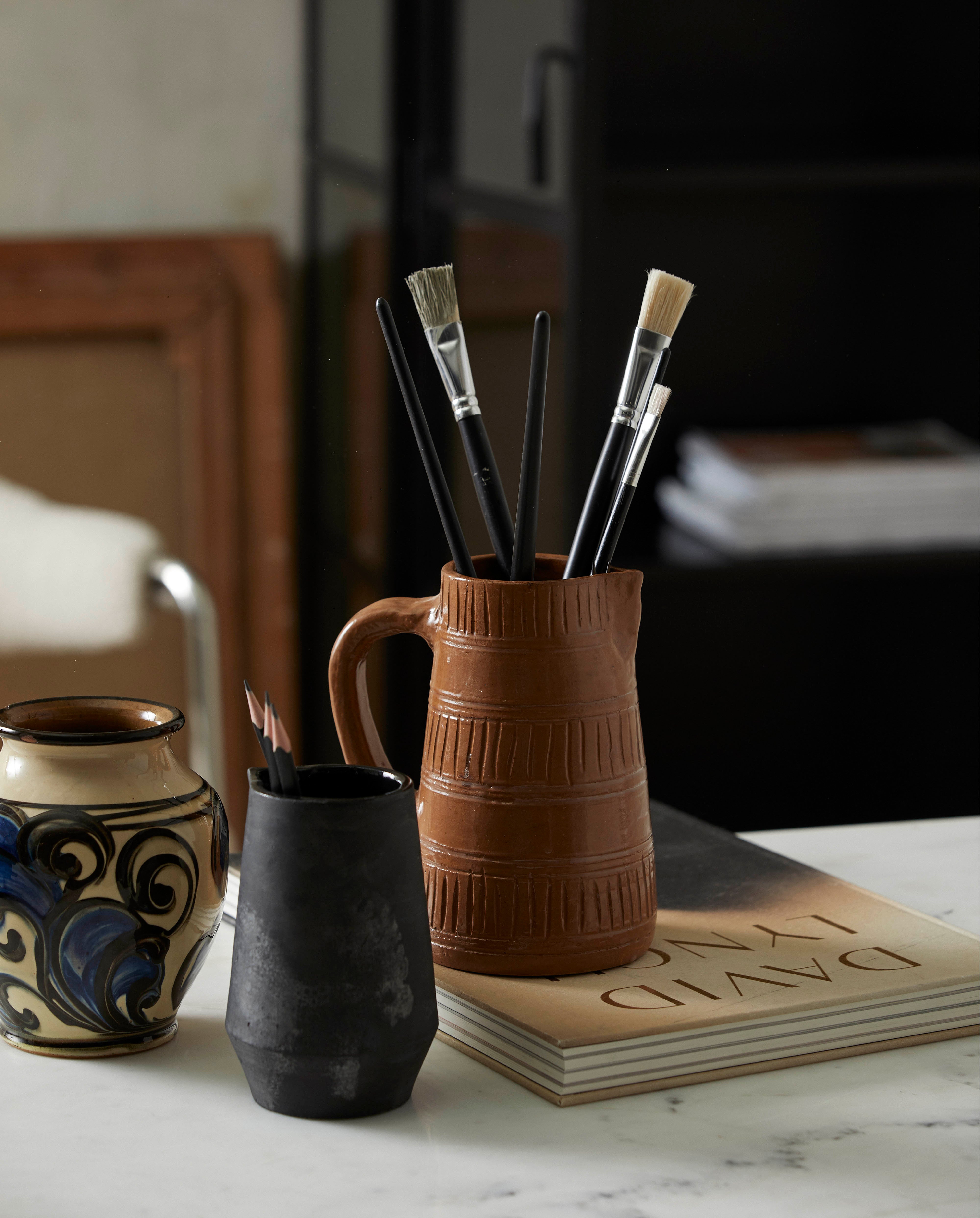 Juniper Jug, Terracotta - Black, Nordal, kannor och karaff