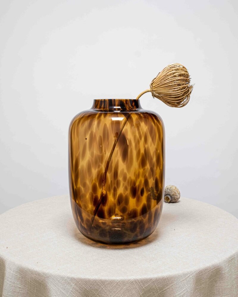 Stor Glasvas, Brun – Ø24×34 Cm, Flora Grossist, vaser-och-krukor