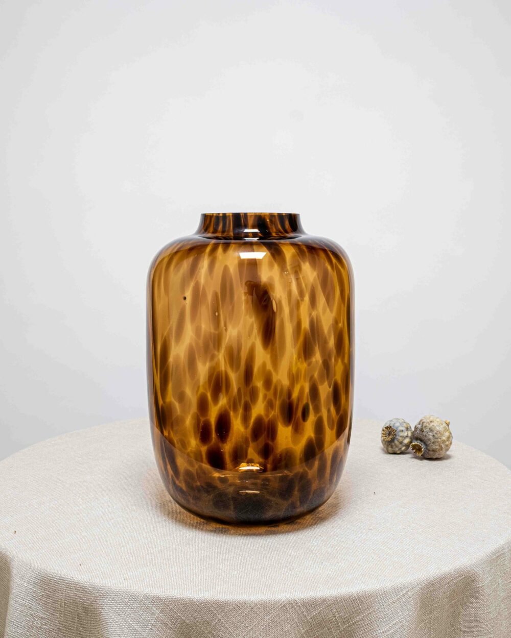 Stor Glasvas, Brun – Ø24×34 Cm, Flora Grossist, vaser-och-krukor