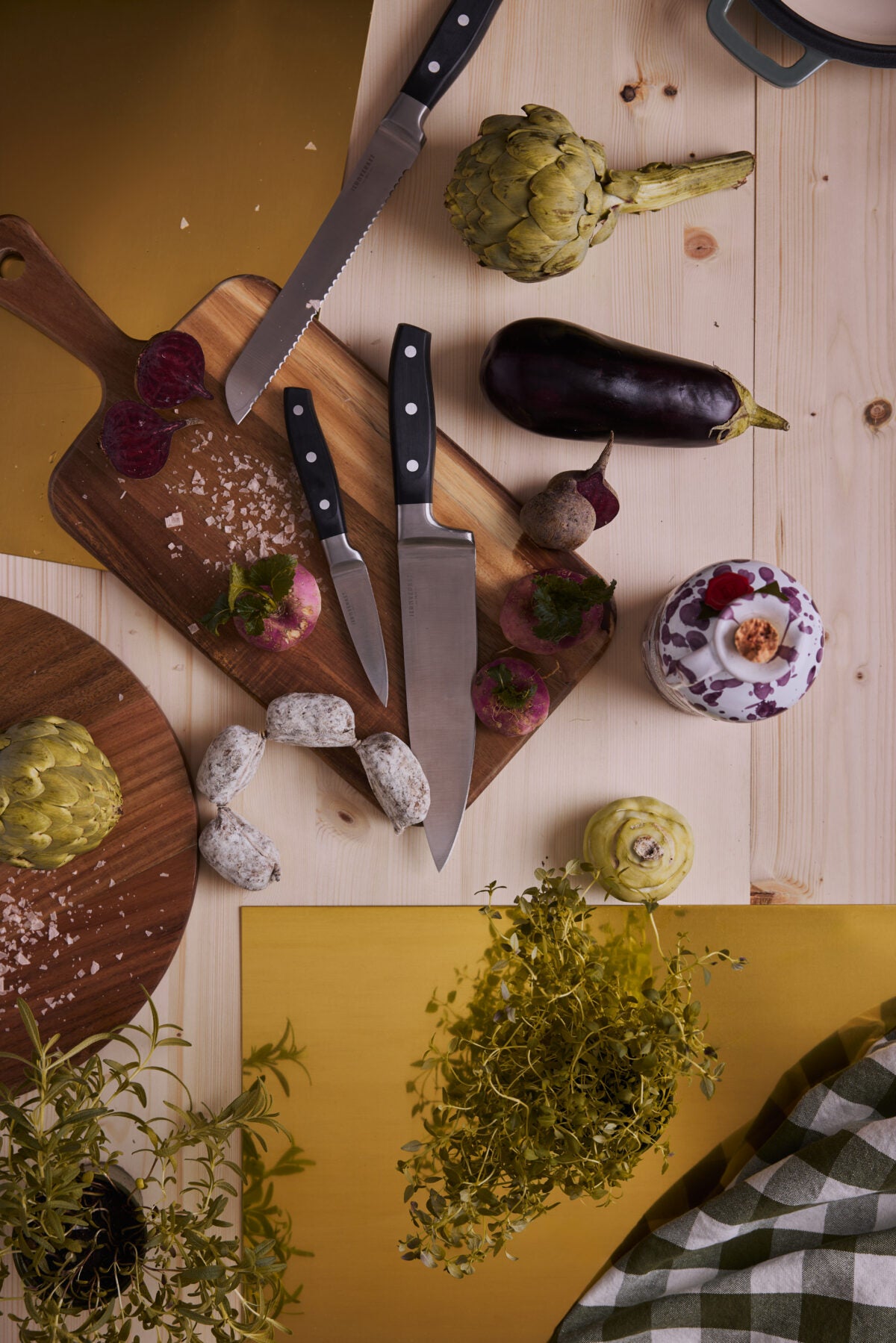 Knivset med Skärbräda från Jernverket, House of Regalo, kök-och-heminredning