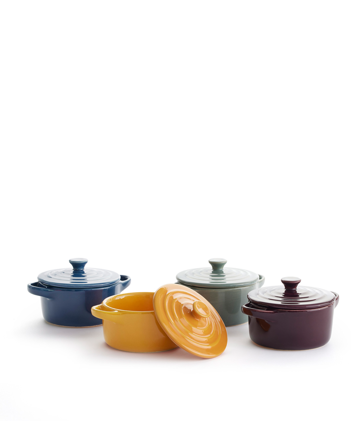 Minigrytor i Keramik – Set om 4 – Mörk Mix, House of Regalo, kök-och-heminredning