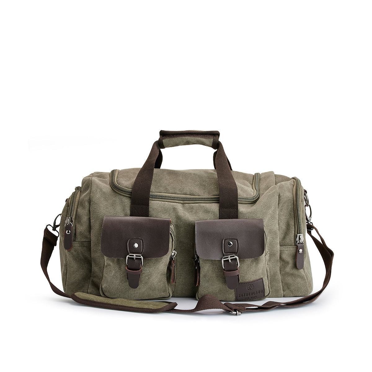 Snygg Trendig Duffelbag med Imitationsläder från Sutherland & Sons – Grön, House of Regalo, Väskor