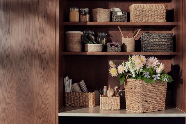 Drawer Low Esther Natural S/3, Dixie, korgar