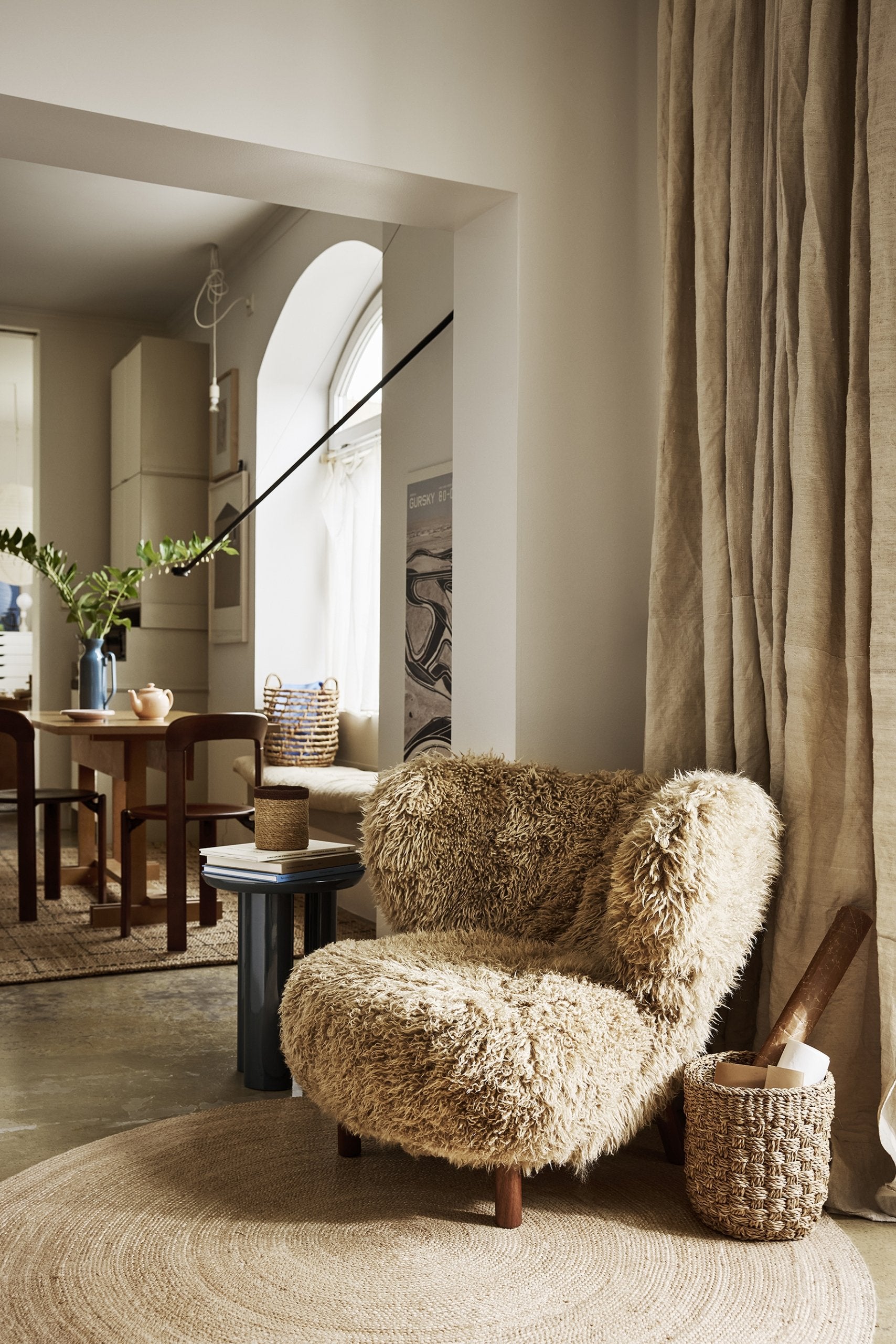 Rug Elin Natural D150cm, Dixie, mattor