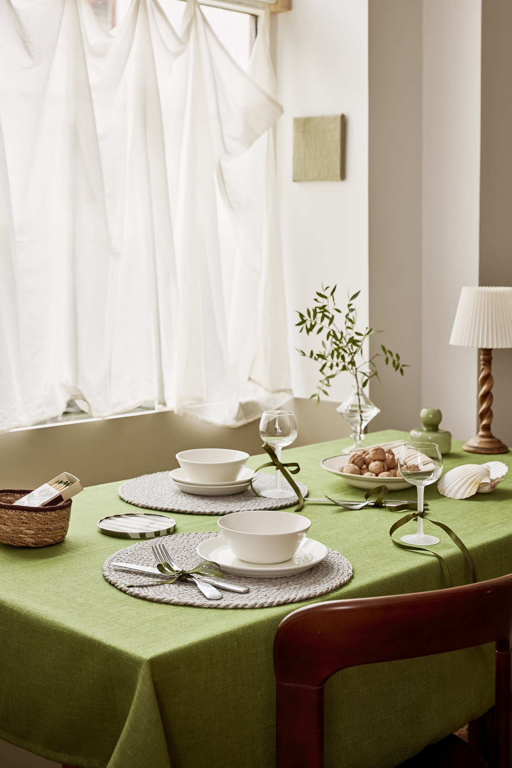 Placemat Elin Silver Grey D38cm, Dixie, bordstabletter