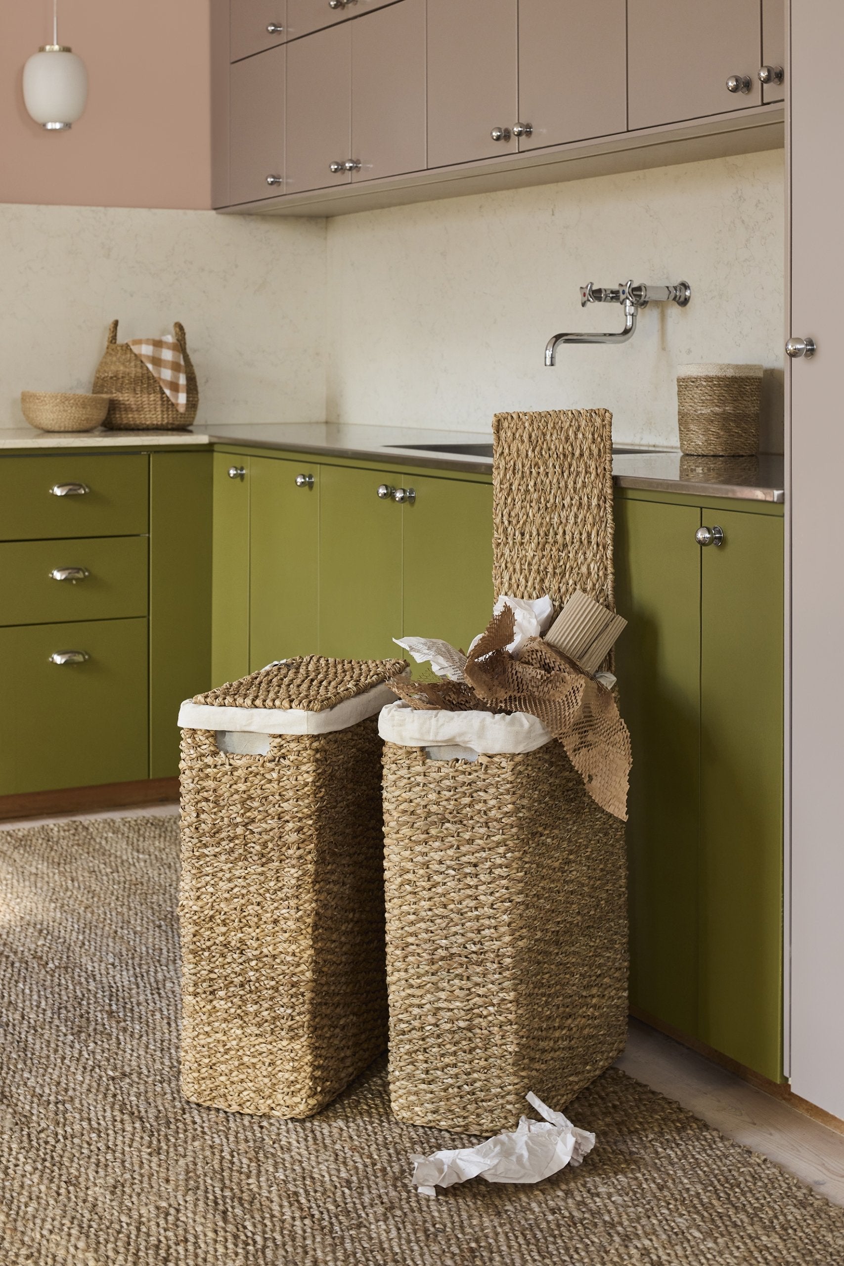 Laundry Basket Slim Esther Natural, Dixie, korgar