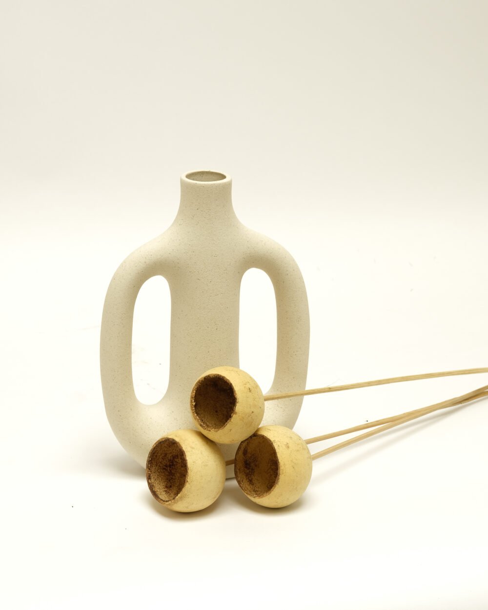 Bell Cup 3 St. – Naturell, Flora Grossist, torkade-blommor