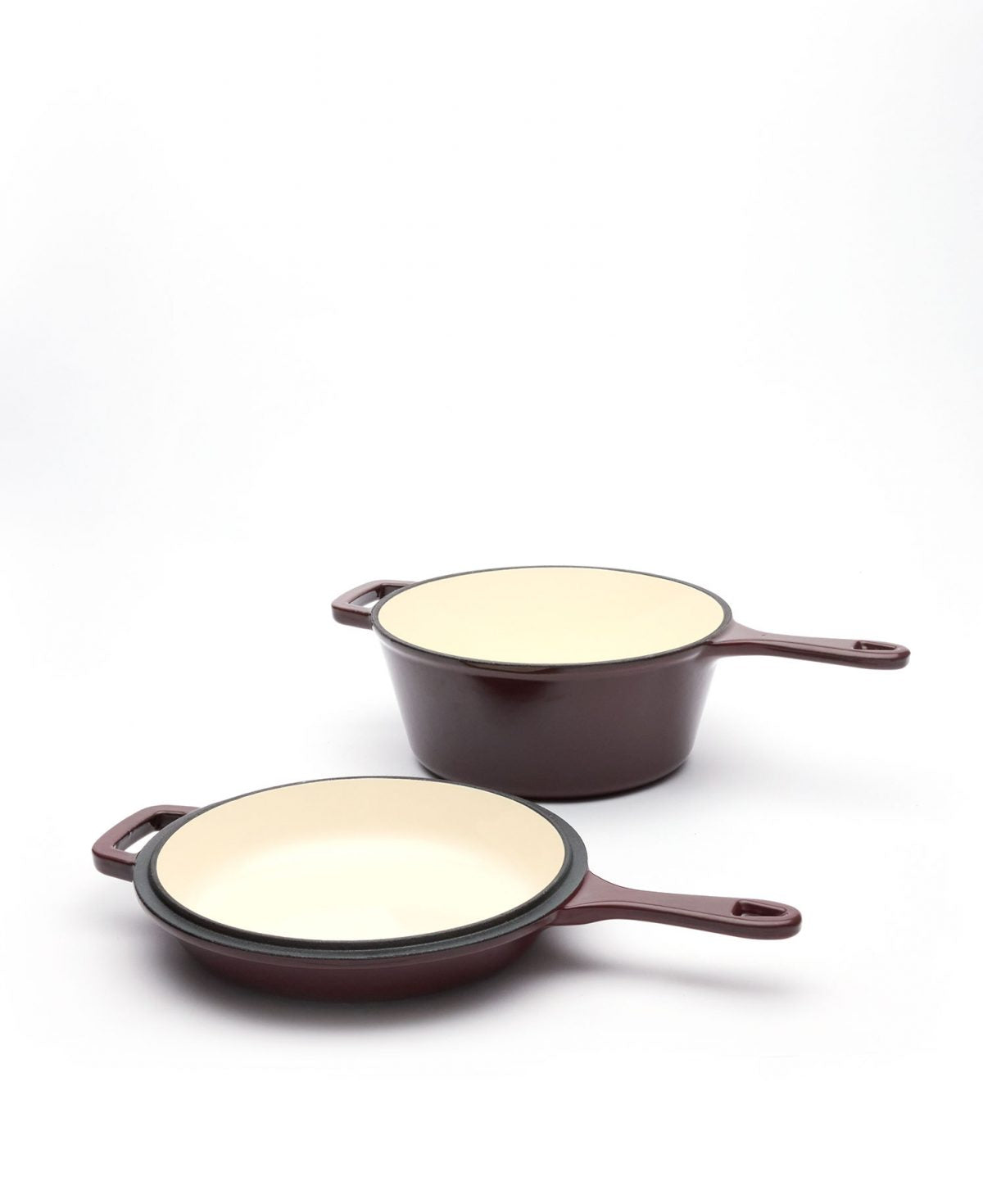 Set om Djup Traktörpanna i Gjutjärn med en Gjutjärns Stekpanna – Borgona, House of Regalo, kök-och-heminredning