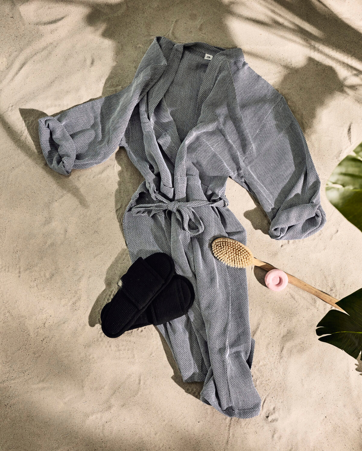 Hamam Morgonrock med Toffla från Ylleverket – Svart, House of Regalo, bäddset-textil