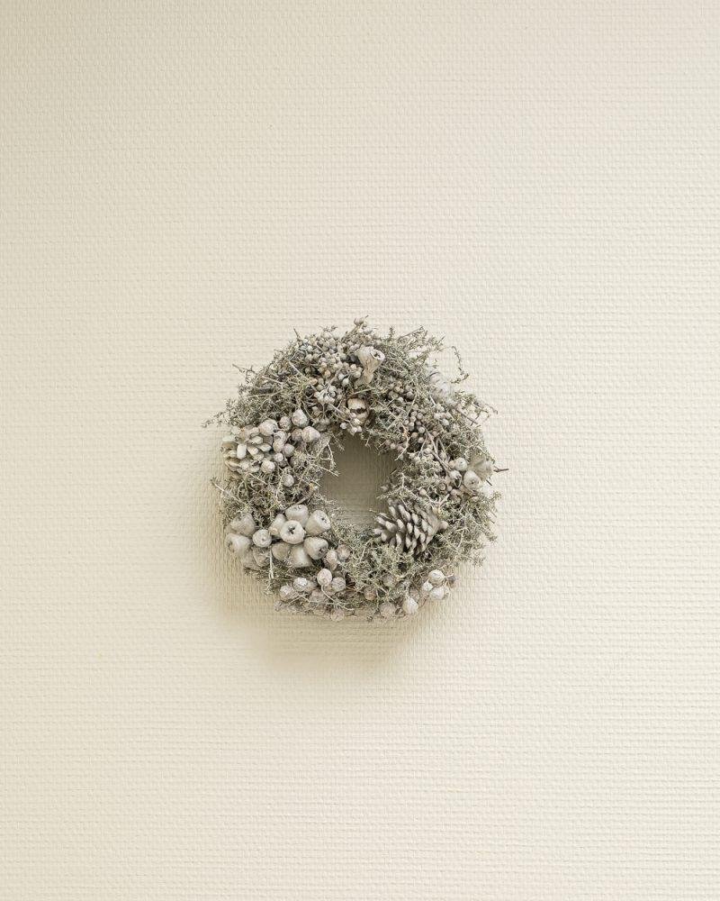 Mix Fruit Krans – Vit – Torkade Blommor, Flora Grossist, torkade-blommor