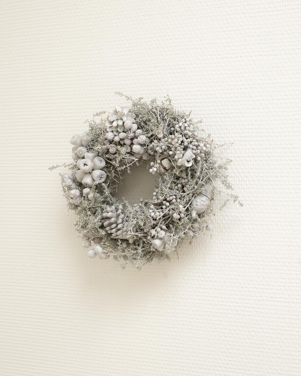 Mix Fruit Krans – Vit – Torkade Blommor, Flora Grossist, torkade-blommor