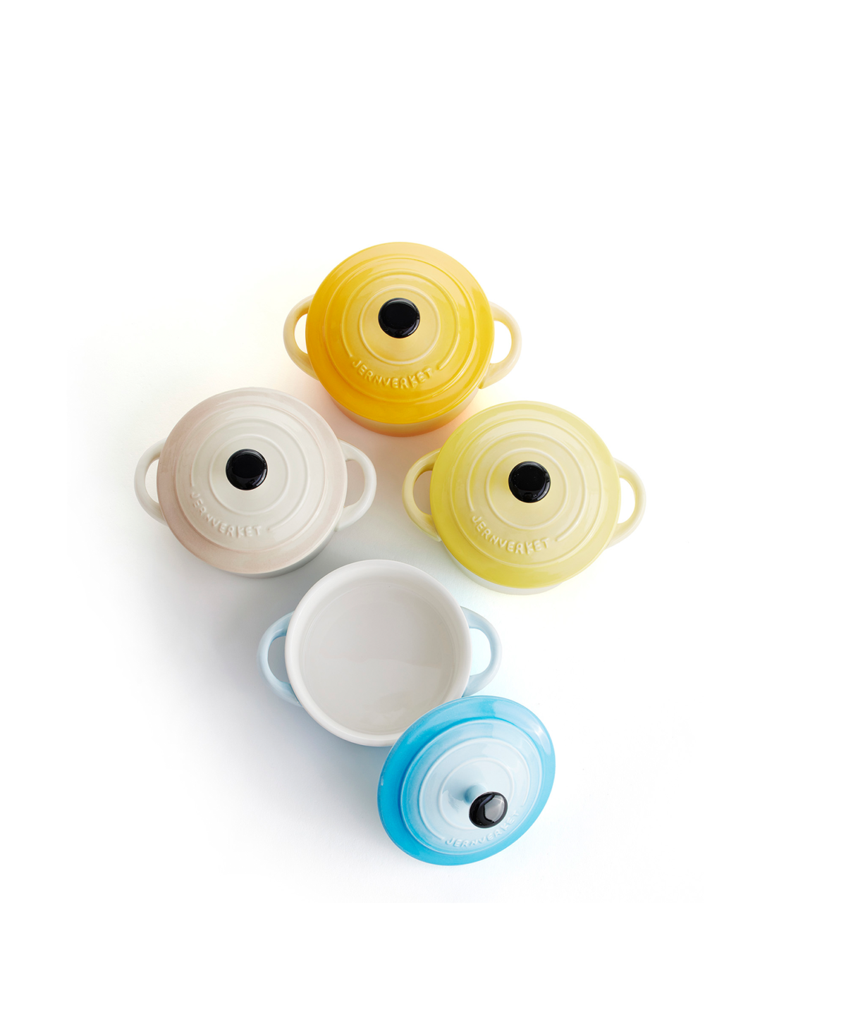 Minigrytor i Keramik – Set om 4 – Ljus Mix, House of Regalo, kök-och-heminredning